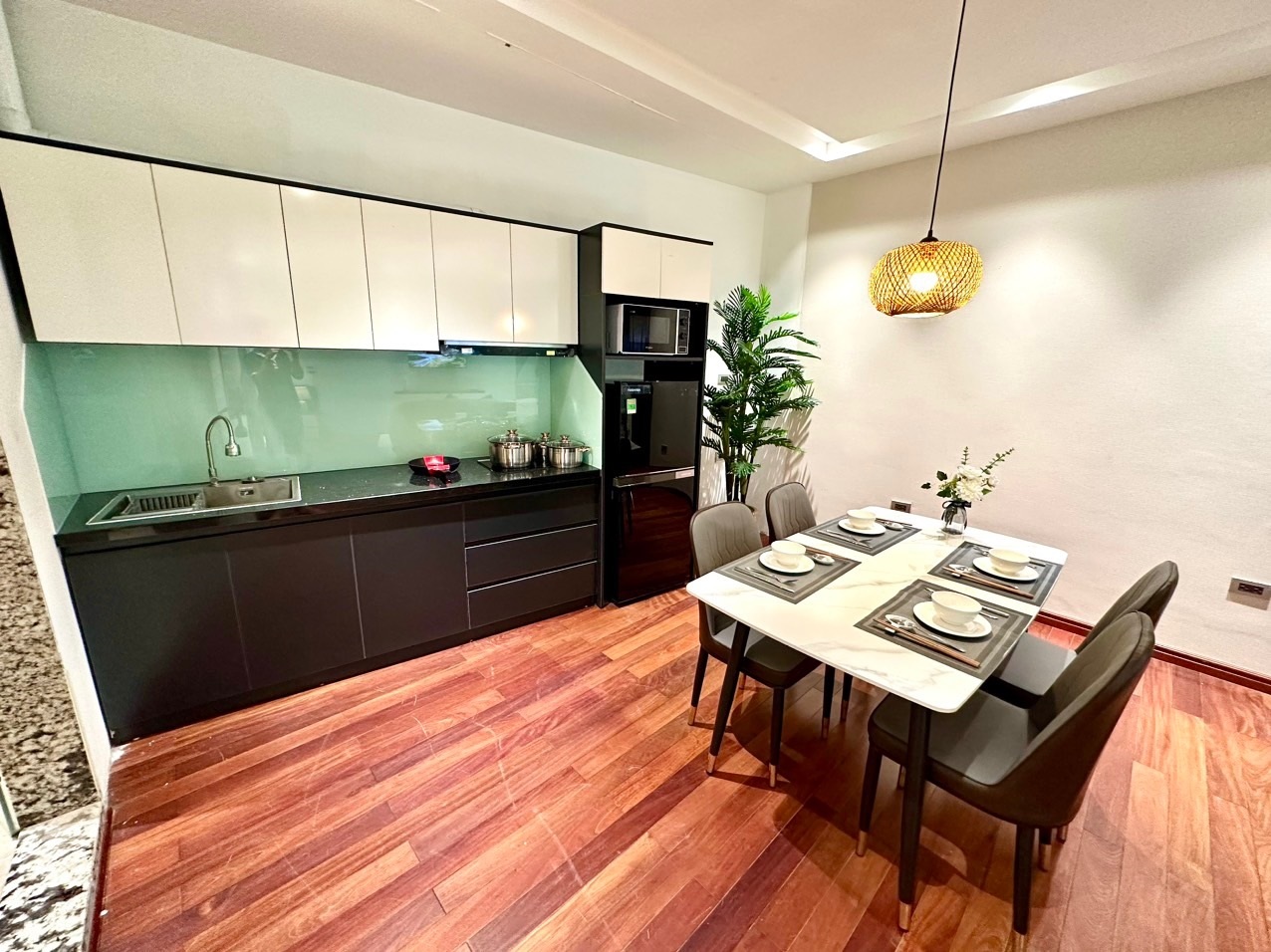 Phòng trọ Studio 50m2 tại Blue Homes Mạc Đĩnh Chi - Ba Đình - Phòng bếp