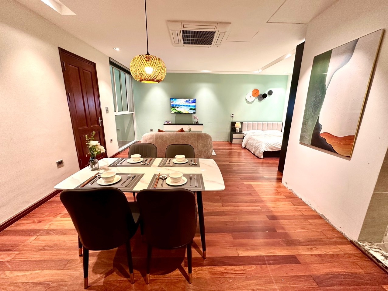 Phòng trọ Studio 50m2 tại Blue Homes Mạc Đĩnh Chi - Ba Đình - Phòng bếp
