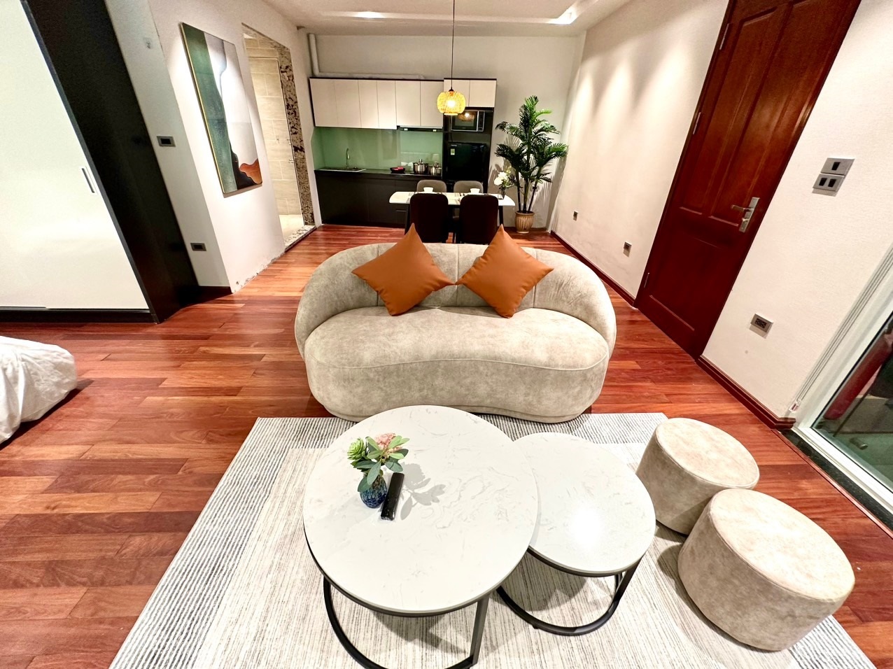 Phòng trọ Studio 50m2 tại Blue Homes Mạc Đĩnh Chi - Ba Đình - Phòng khách
