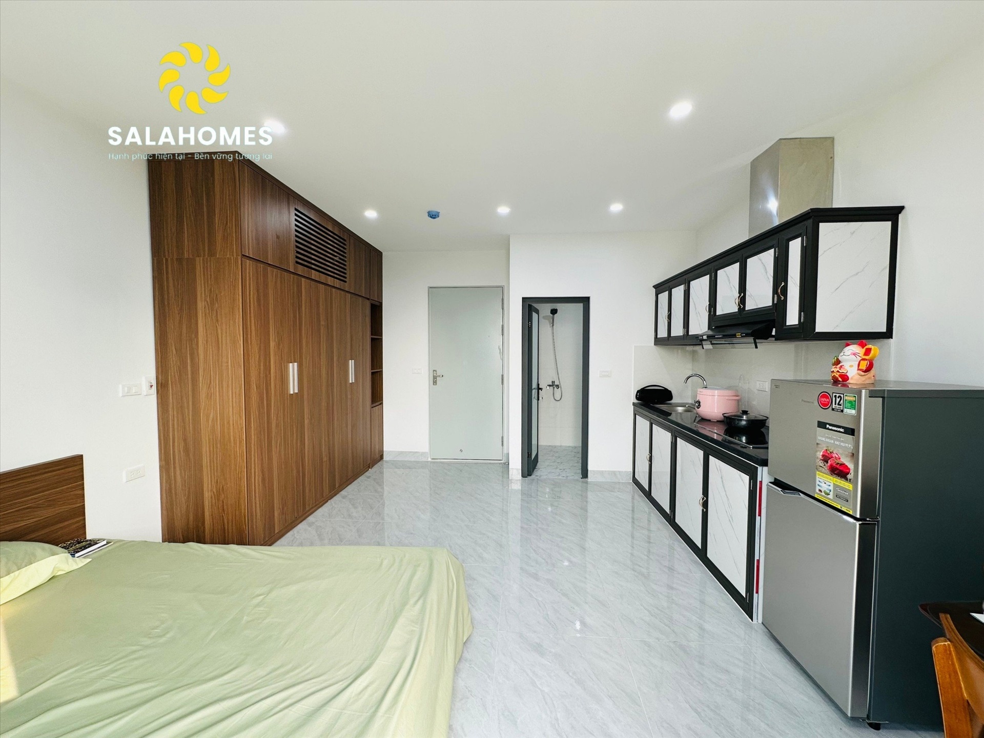 Phòng trọ Studio 30m2 tại Salahomes Định Công Thượng - Hoàng Mai - Phòng ngủ
