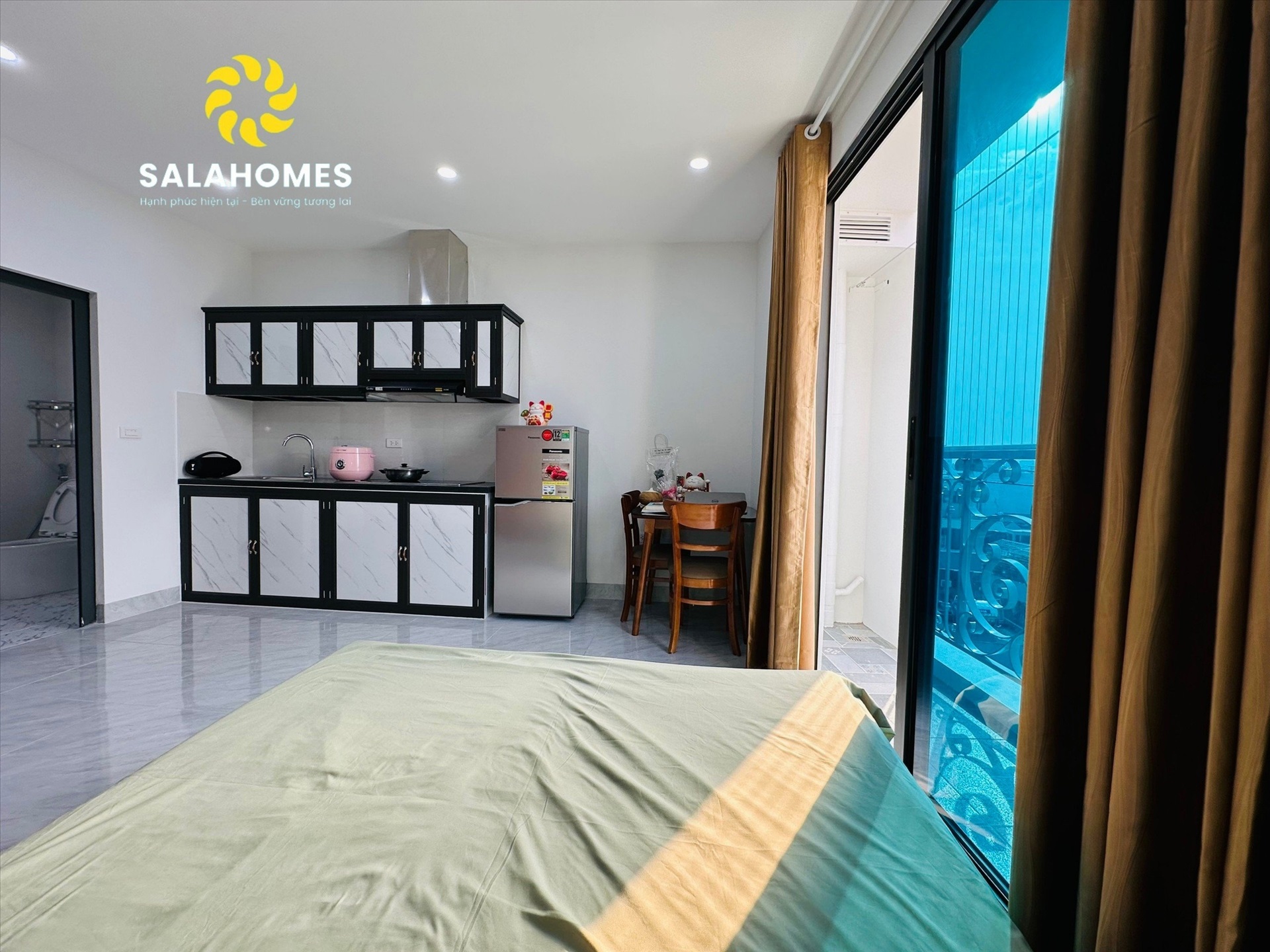 Phòng trọ Studio 30m2 tại Salahomes Định Công Thượng - Hoàng Mai - Phòng ngủ