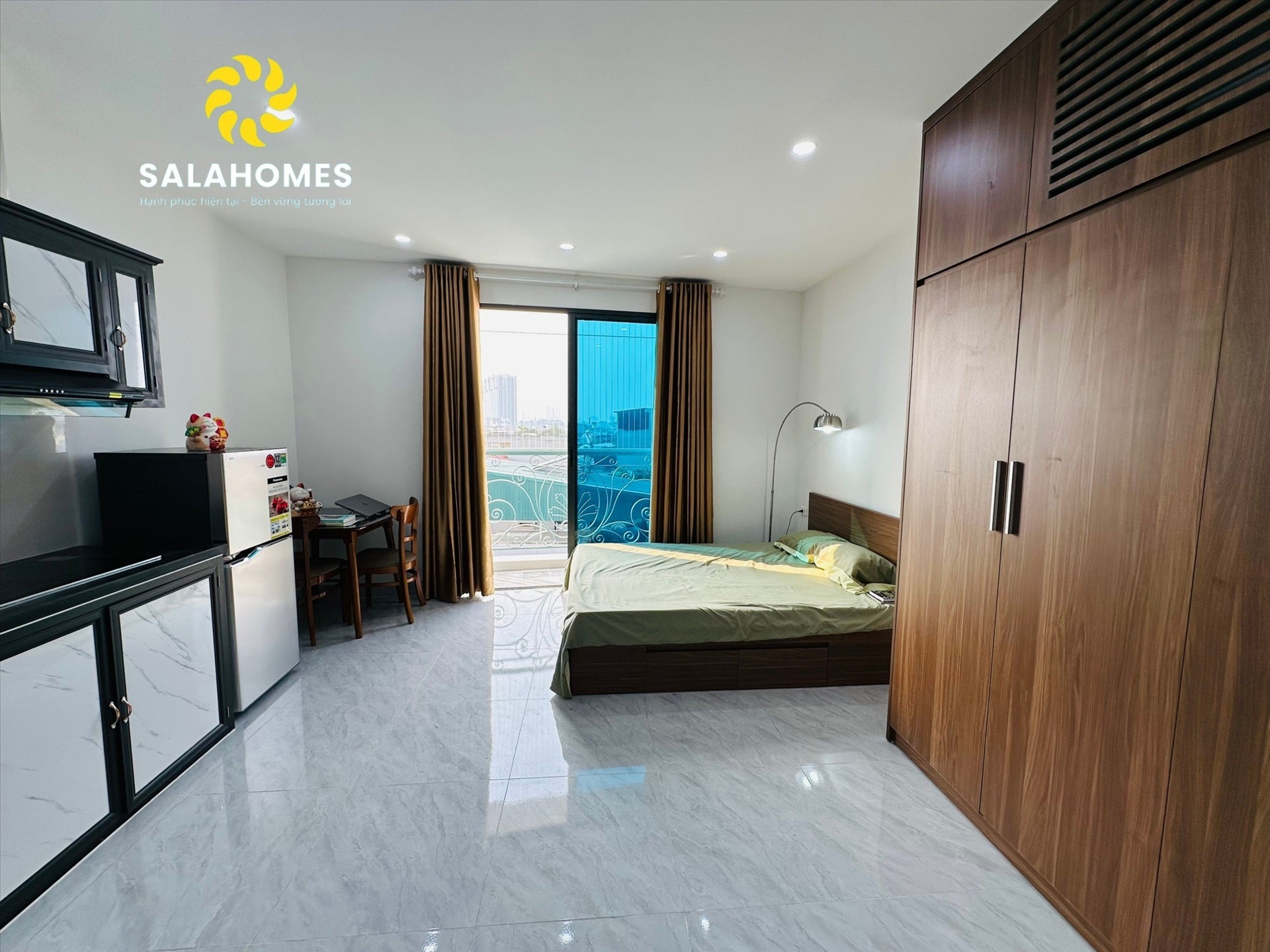 Phòng trọ Studio 30m2 tại Salahomes Định Công Thượng - Hoàng Mai - Phòng ngủ