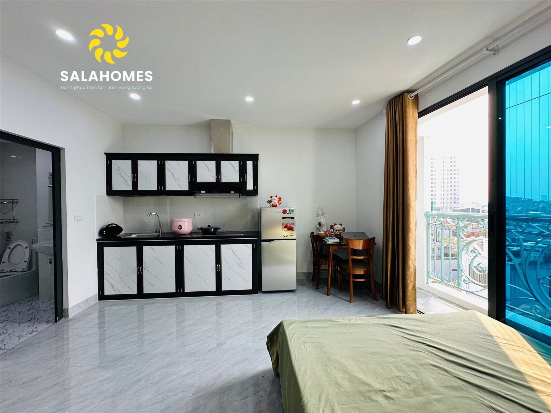 Phòng trọ Studio 30m2 tại Salahomes Định Công Thượng - Hoàng Mai - Phòng bếp