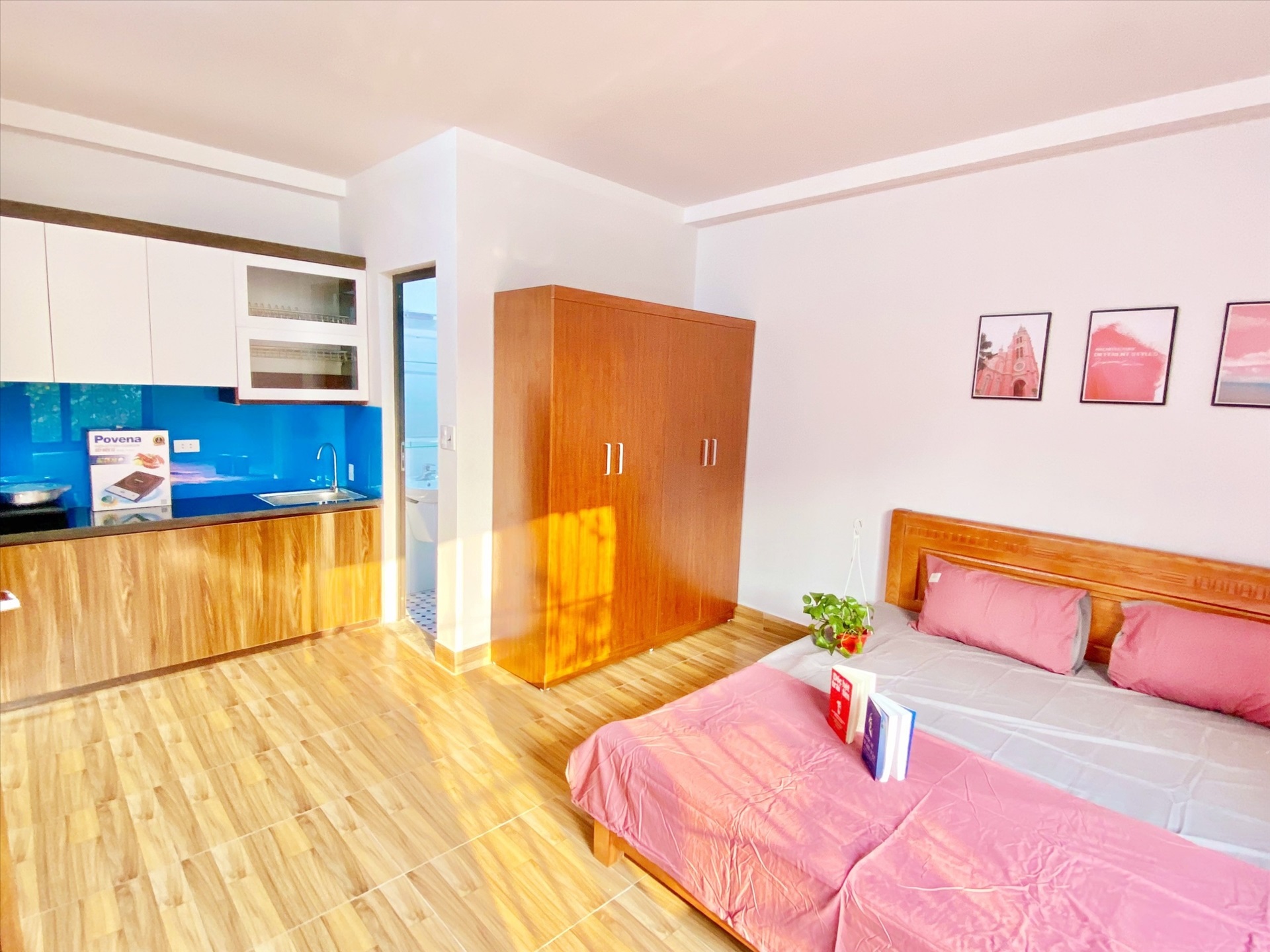 Phòng trọ Studio 24m2 tại Suha Home Khương Đình - Thanh Xuân - Phòng ngủ