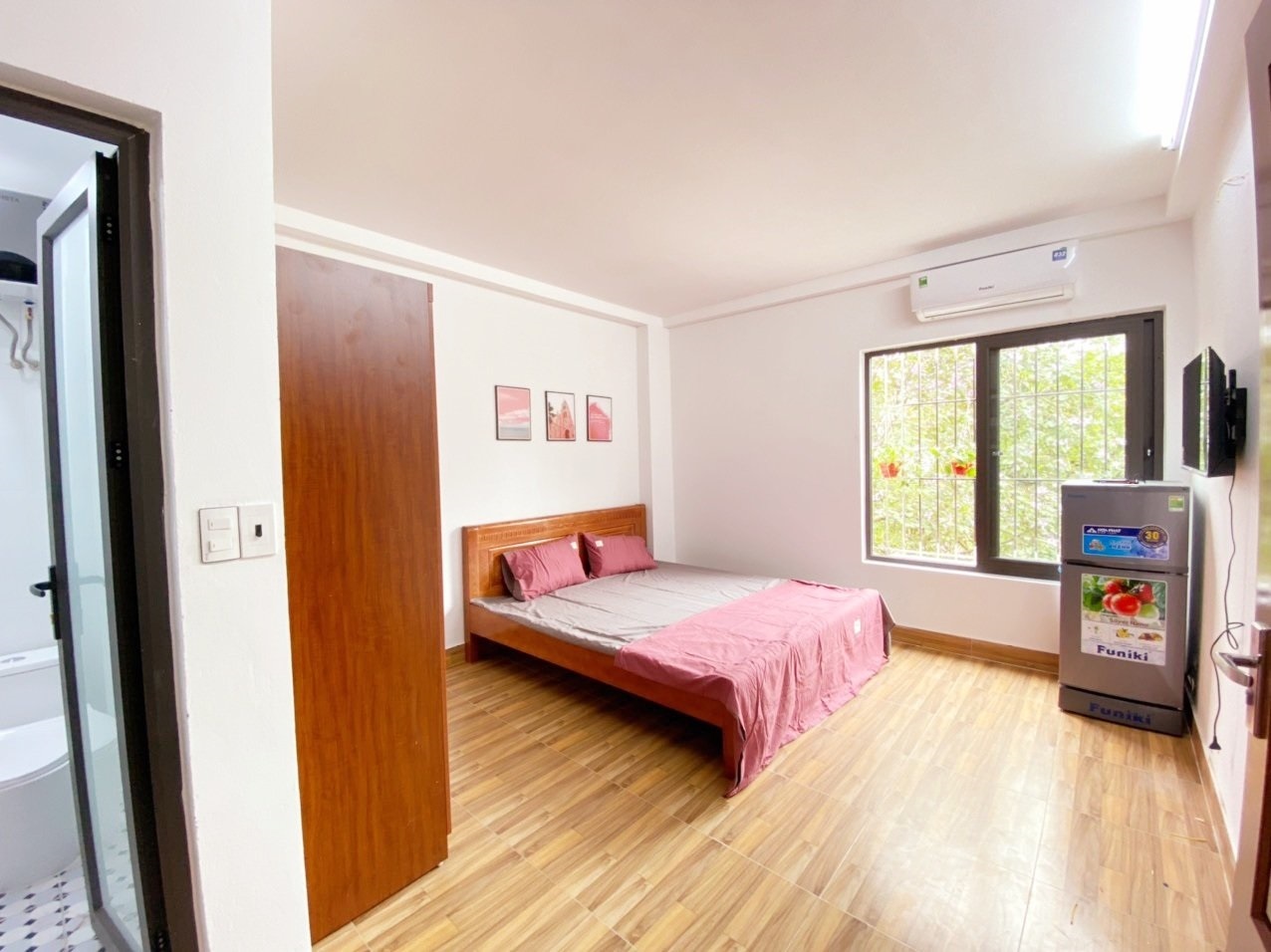 Phòng trọ Studio 24m2 tại Suha Home Khương Đình - Thanh Xuân - Phòng ngủ