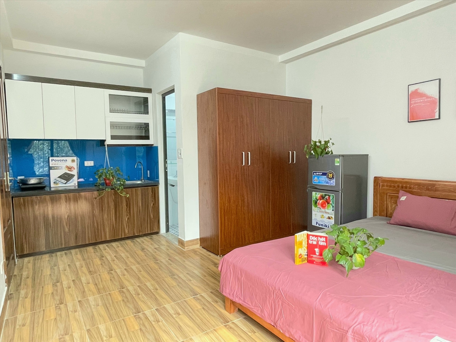 Phòng trọ Studio 24m2 tại Suha Home Khương Đình - Thanh Xuân - Phòng ngủ