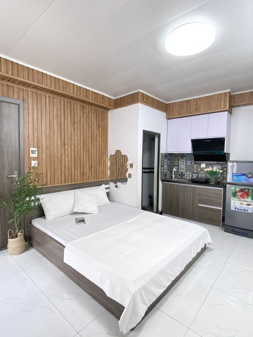 Phòng trọ Studio 25m2 tại Suha Home 2 Nhân Hòa - Thanh Xuân - Phòng ngủ