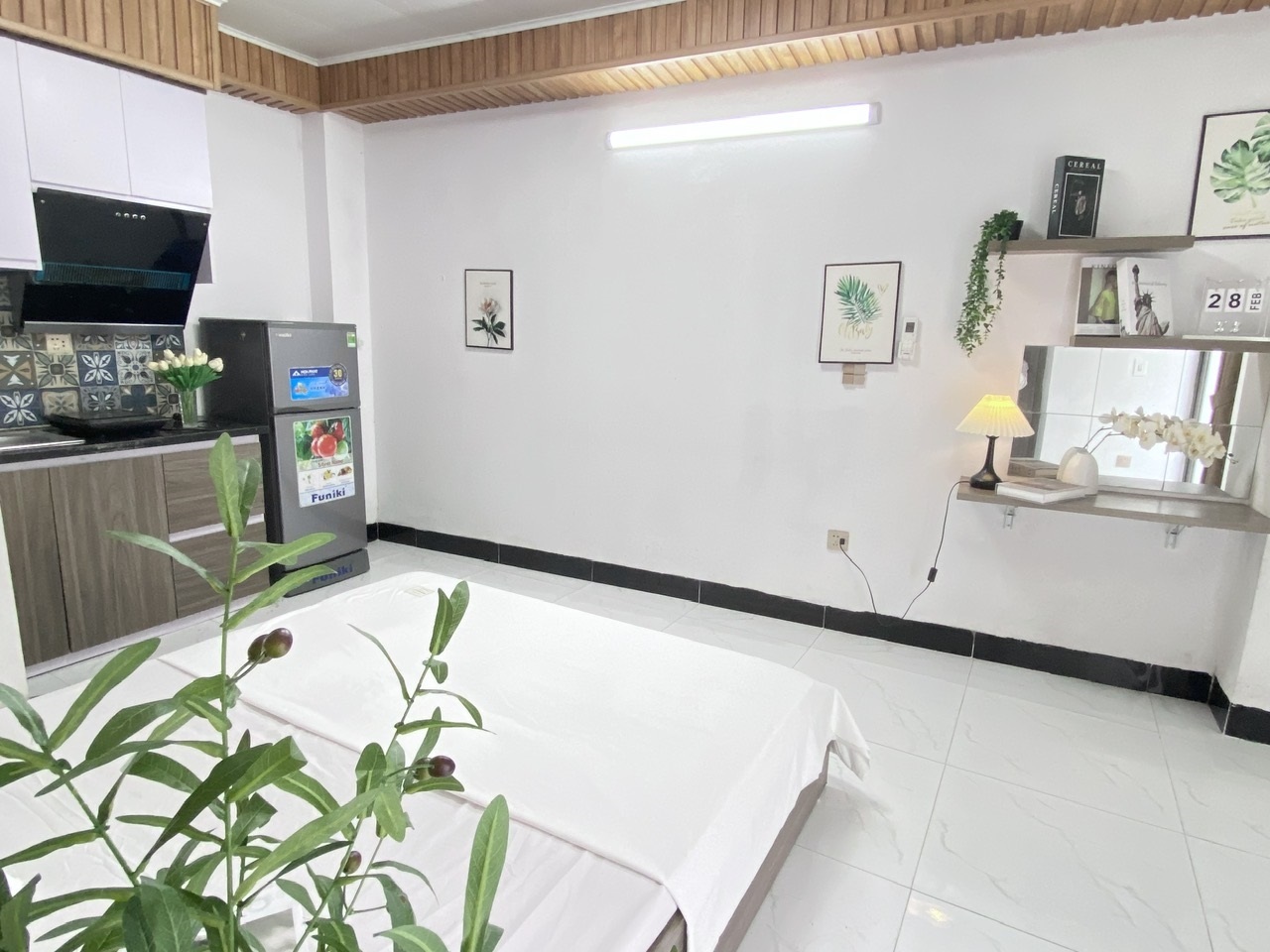 Phòng trọ Studio 25m2 tại Suha Home 2 Nhân Hòa - Thanh Xuân - Phòng ngủ