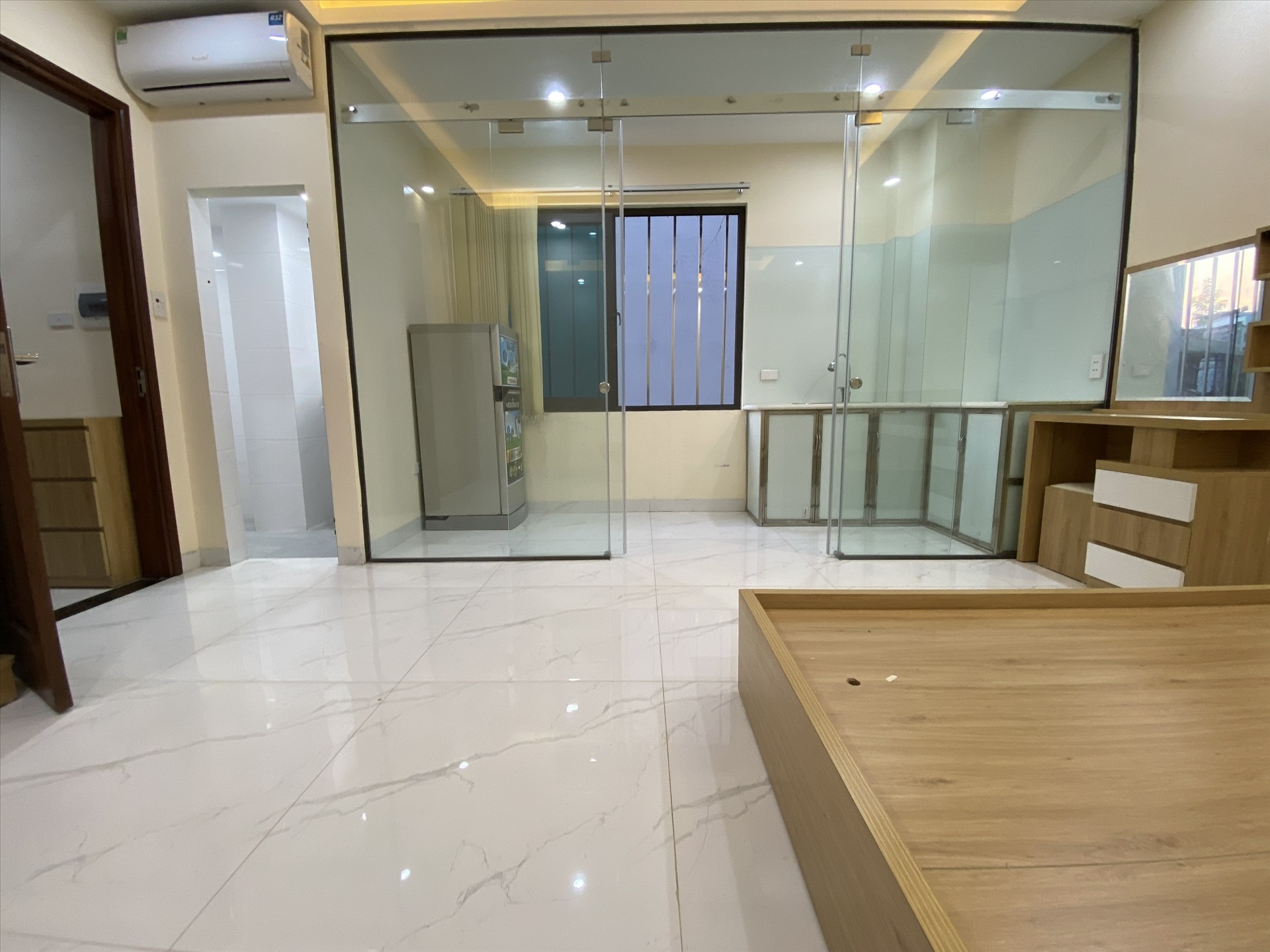 Phòng trọ Studio 27m2 tại HP Land Trần Hữu Tước - Đống Đa - Phòng ngủ