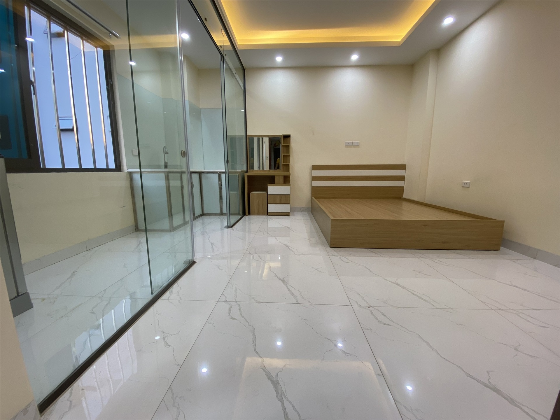 Phòng trọ Studio 27m2 tại HP Land Trần Hữu Tước - Đống Đa - Phòng ngủ