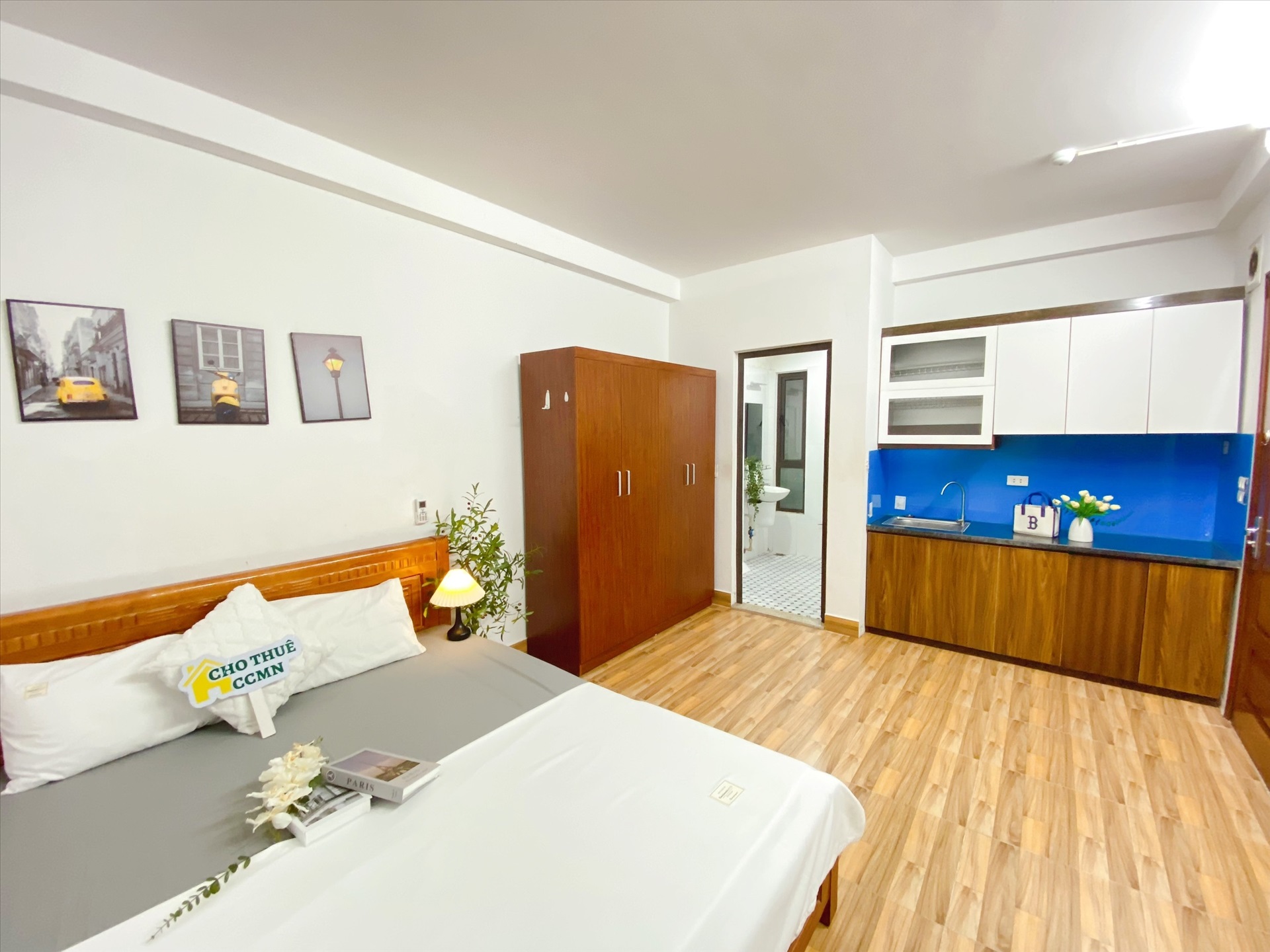 Phòng trọ Studio 25m2 tại Suha Home Khương Đình - Thanh Xuân - Phòng ngủ