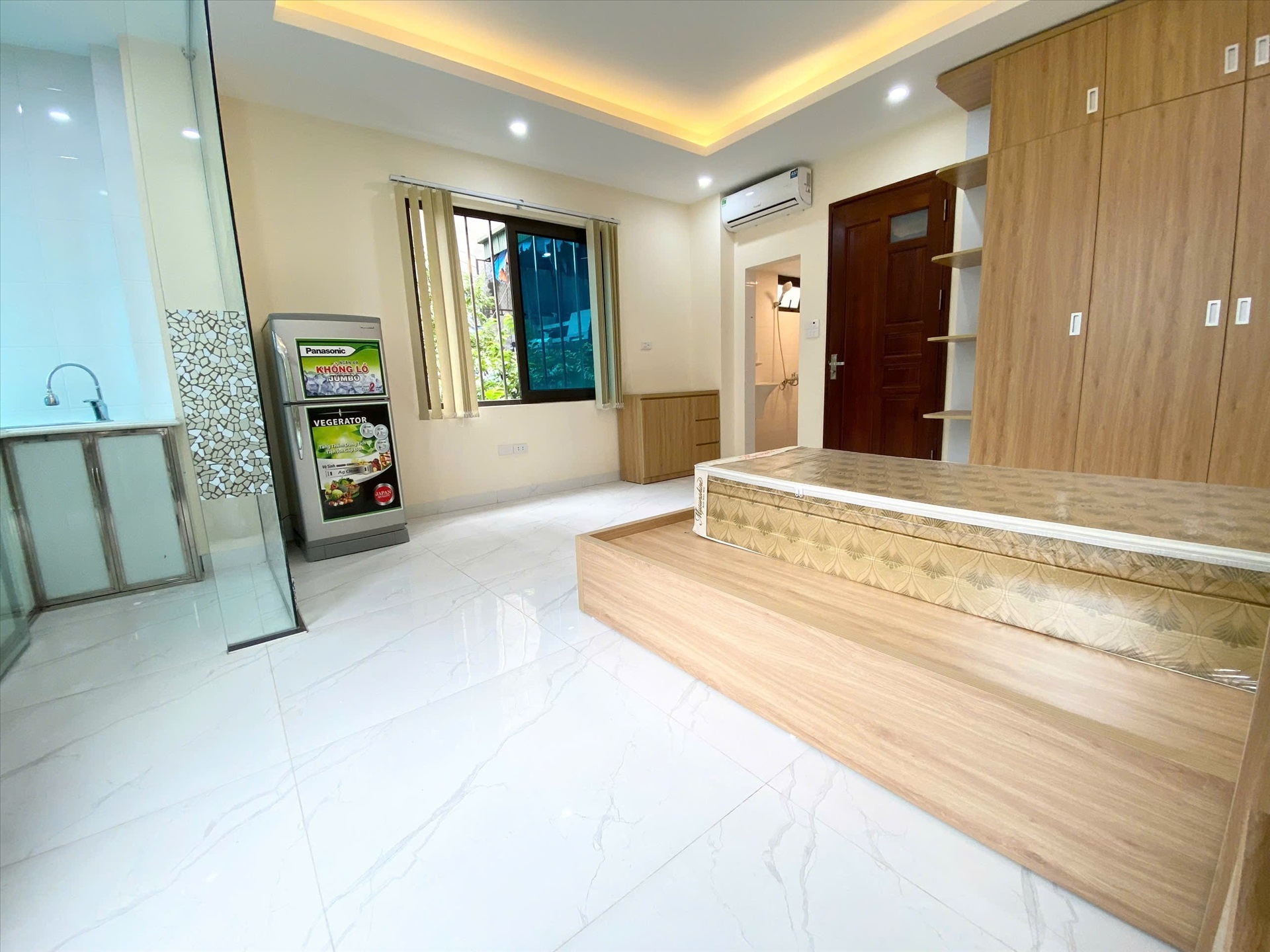 Phòng trọ Studio 30m2 tại HP Land Trần Hữu Tước - Đống Đa - Phòng ngủ