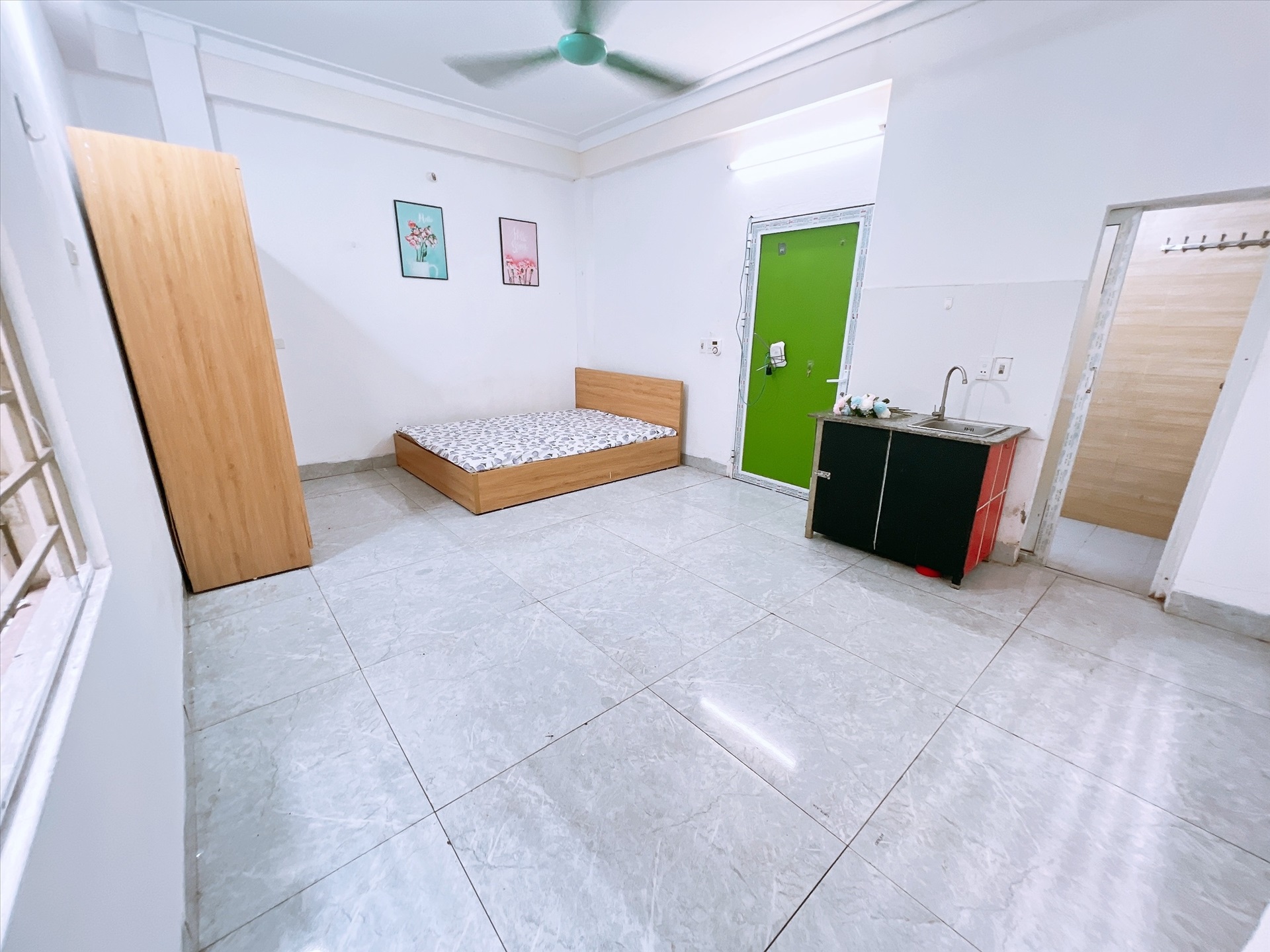 Phòng trọ Studio 25m2 tại Happyhomes Yên Hòa - Cầu Giấy - Phòng ngủ
