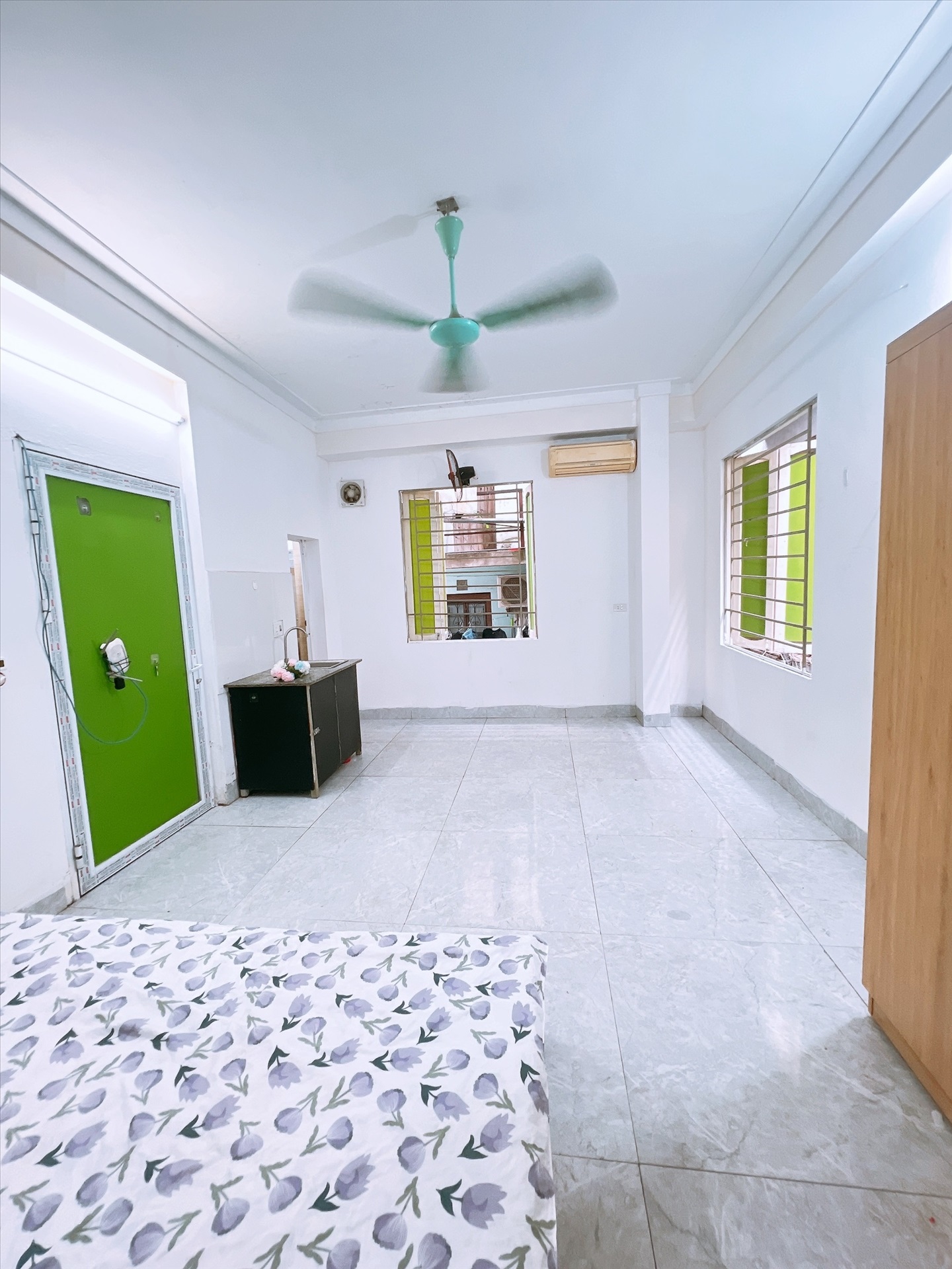 Phòng trọ Studio 25m2 tại Happyhomes Yên Hòa - Cầu Giấy - Phòng bếp