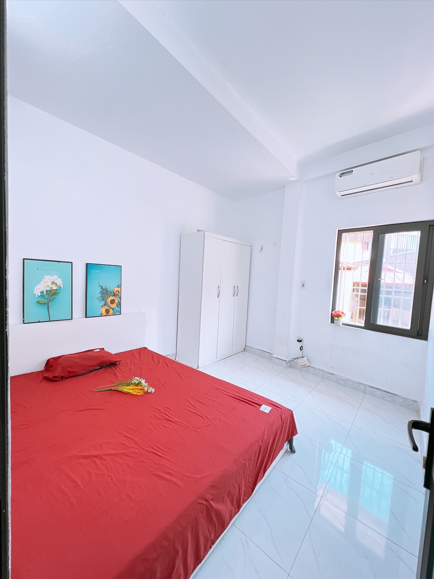 Phòng trọ Studio 25m2 tại Happyhomes Hồ Tùng Mậu - Cầu Giấy - Phòng ngủ