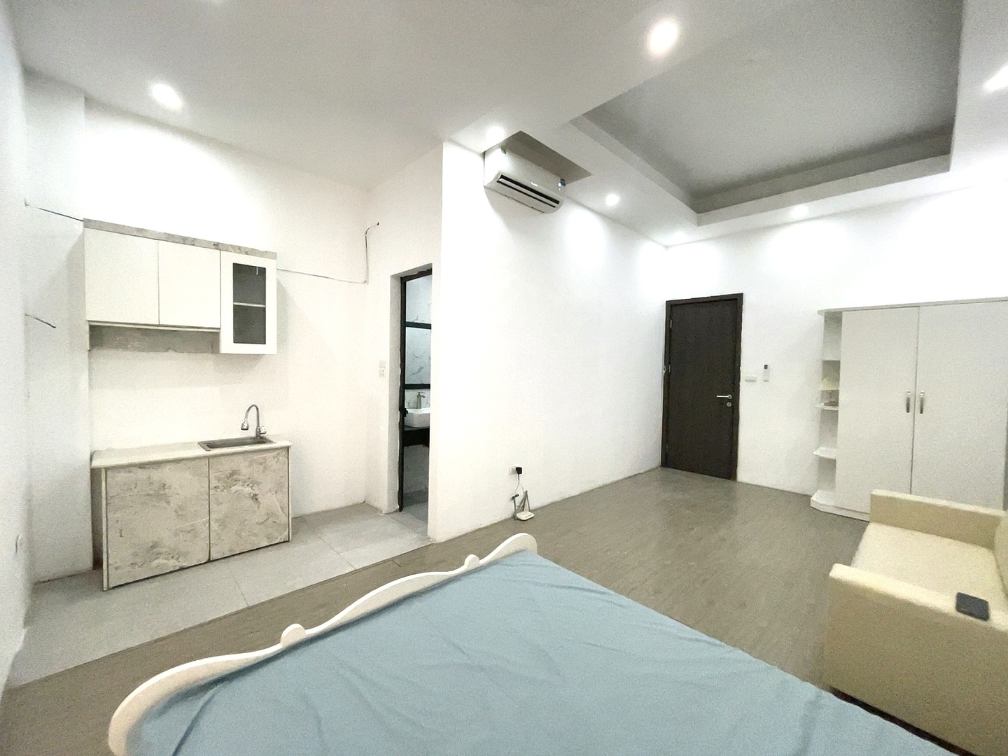 Phòng trọ Studio 25m2 tại HappyHomes Trần Quốc Vượng - Cầu Giấy - Phòng ngủ