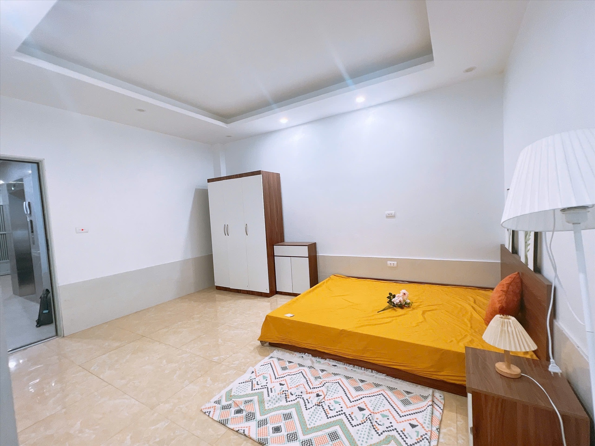 Phòng trọ Studio 25m2 tại Happyhomes 1 Lạc Long Quân - Tây Hồ - Phòng ngủ