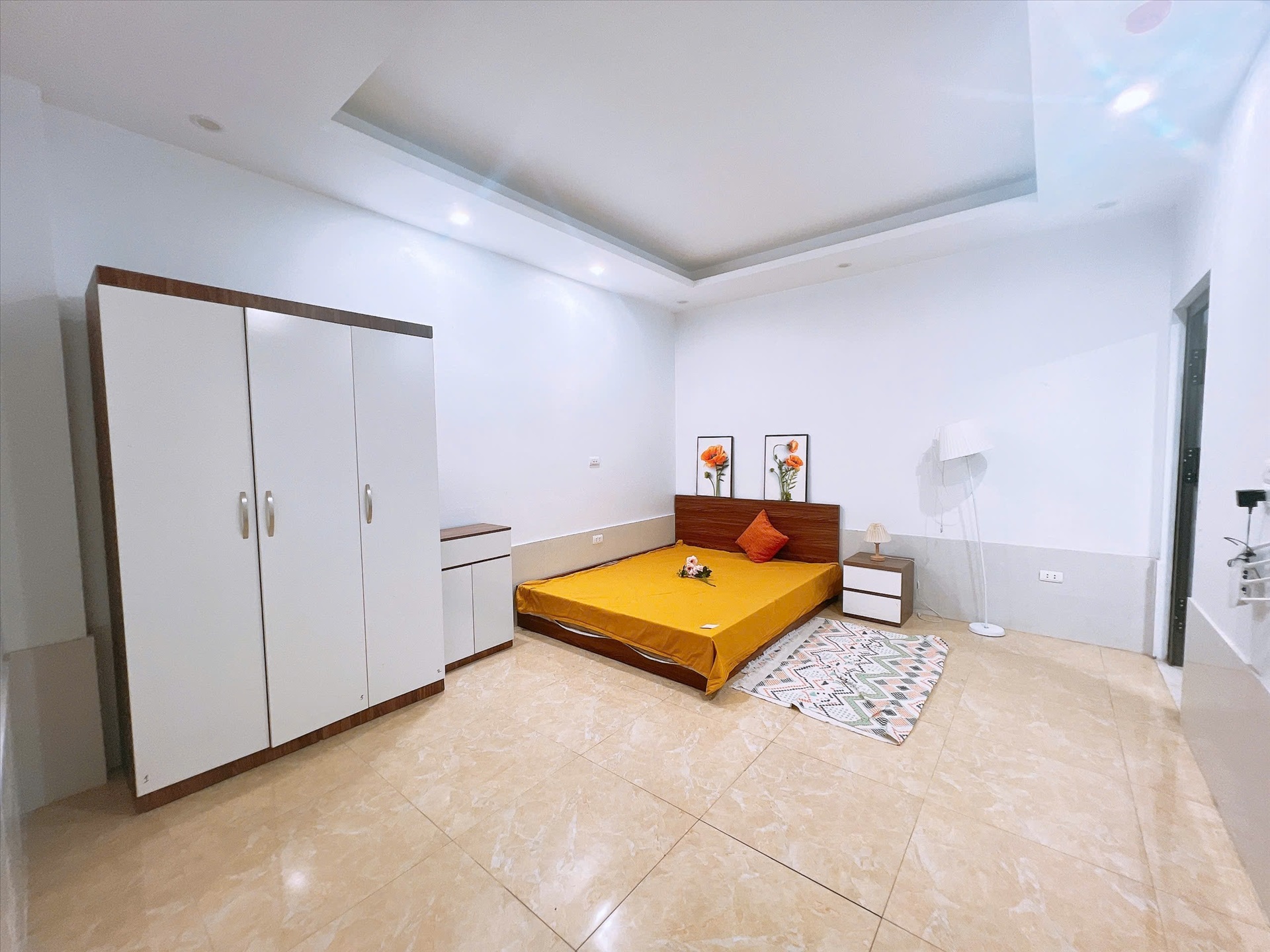 Phòng trọ Studio 25m2 tại Happyhomes 1 Lạc Long Quân - Tây Hồ - Phòng ngủ