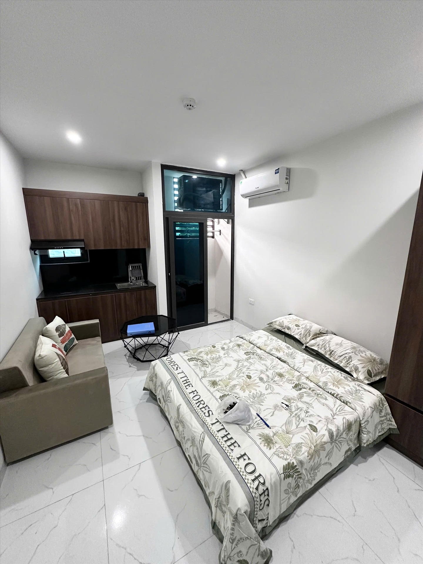 Phòng trọ Studio 20m2 tại GENZ Home Hoàng Hoa Thám - Ba Đình - Phòng ngủ