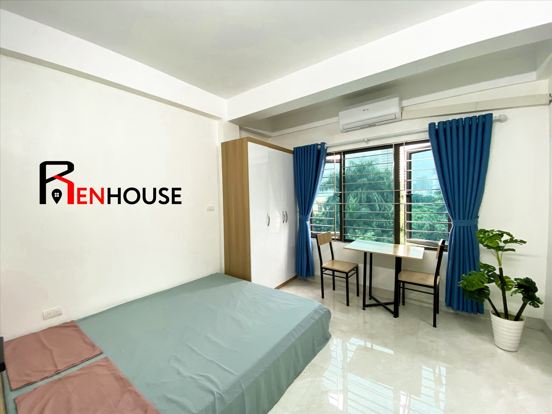 Phòng trọ Studio 28m2 tại RenHouse 4 Mỹ Đình - Nam Từ Liêm - Phòng ngủ