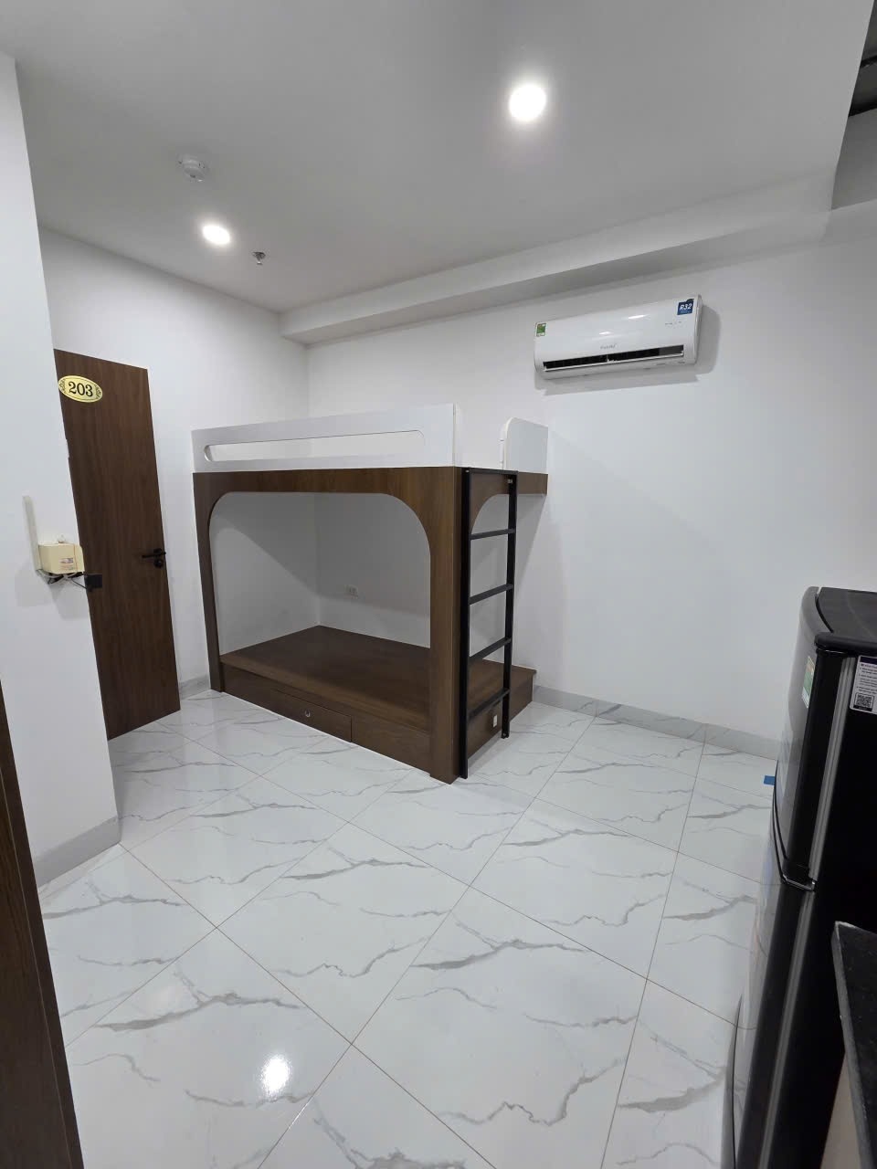 Phòng trọ Studio 25m2 tại TV Home Phú Đô - Nam Từ Liêm - Phòng ngủ