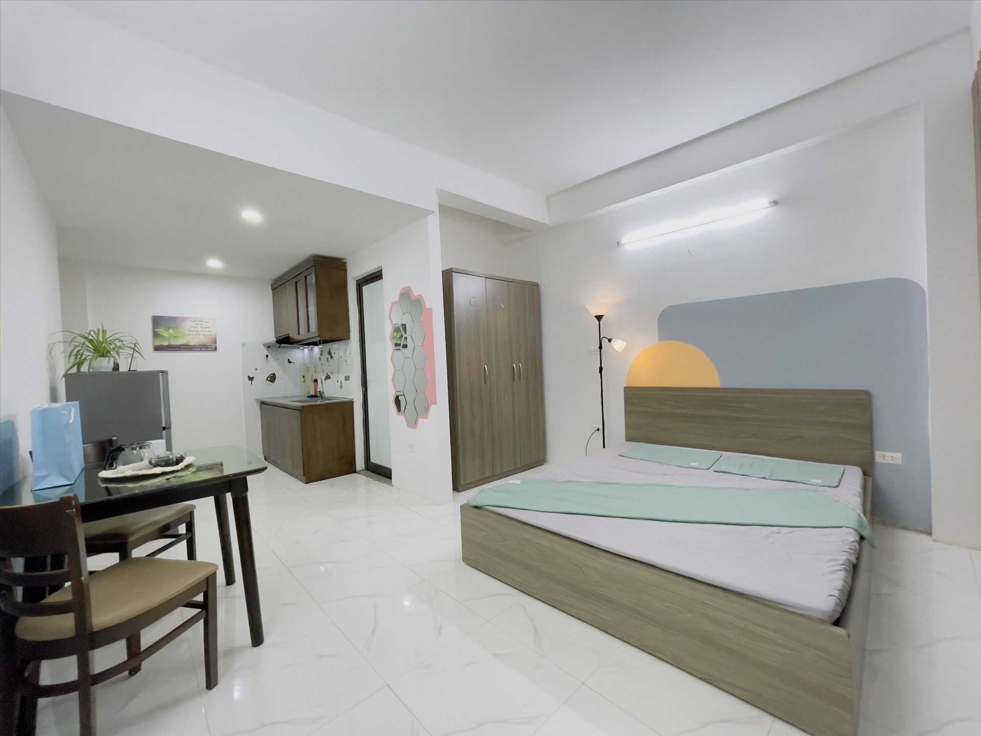 Phòng trọ Studio 37m2 tại Salahomes Nguyễn Ngọc Vũ - Cầu Giấy - Phòng ngủ