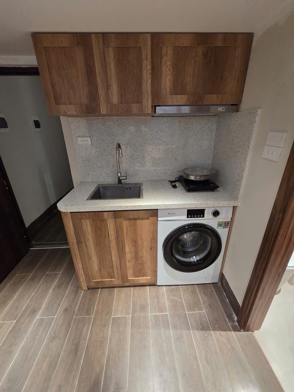 Phòng trọ Duplex 25m2 tại TV Home Yên Hòa - Cầu Giấy - Phòng bếp