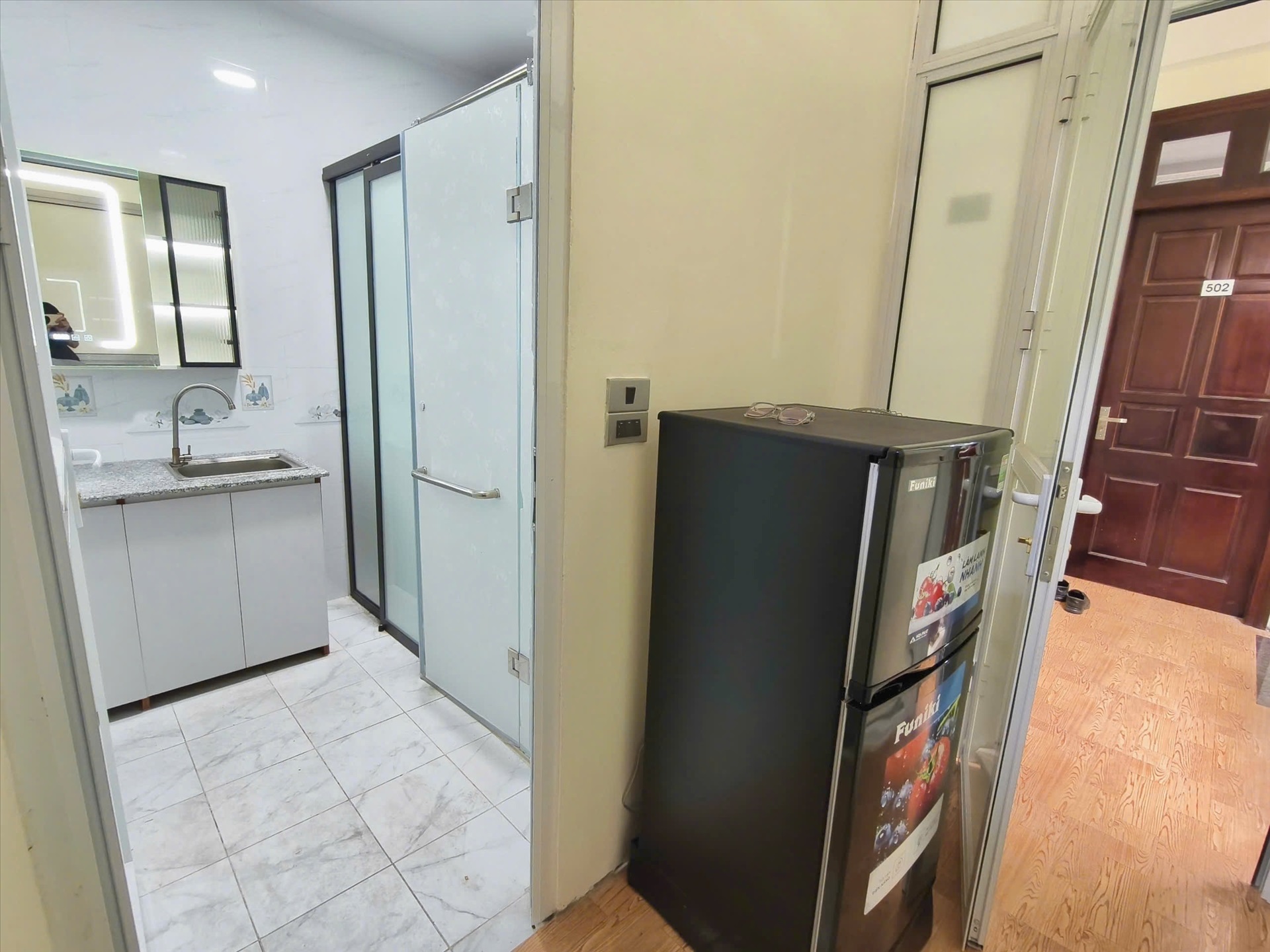 Phòng trọ Studio 25m2 tại 4PS Housing Nguyễn Khánh Toàn - Cầu Giấy - Phòng bếp