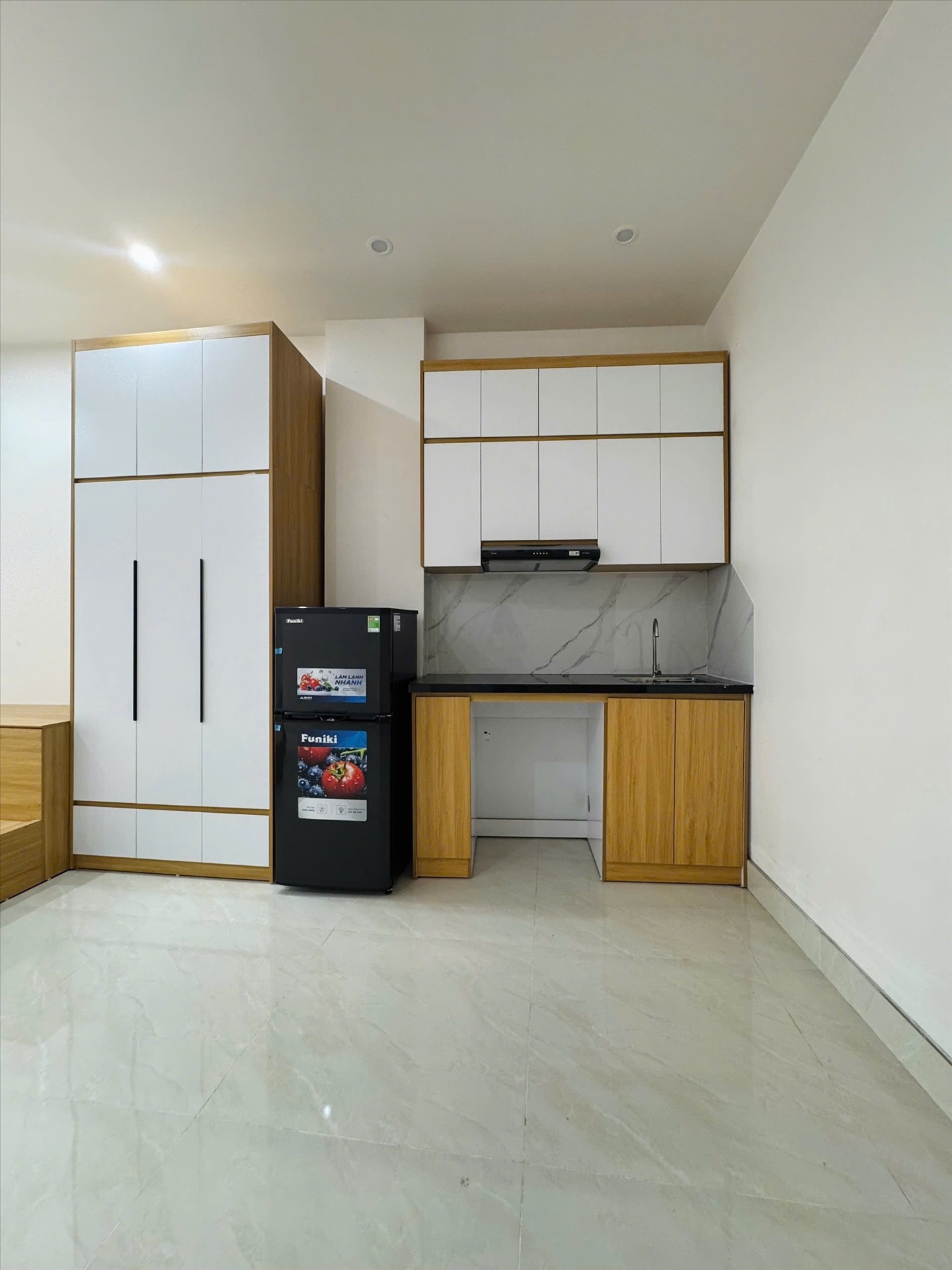 Phòng trọ Studio 35m2 tại Friends Team 1 Khương Đình - Thanh Xuân - Phòng bếp