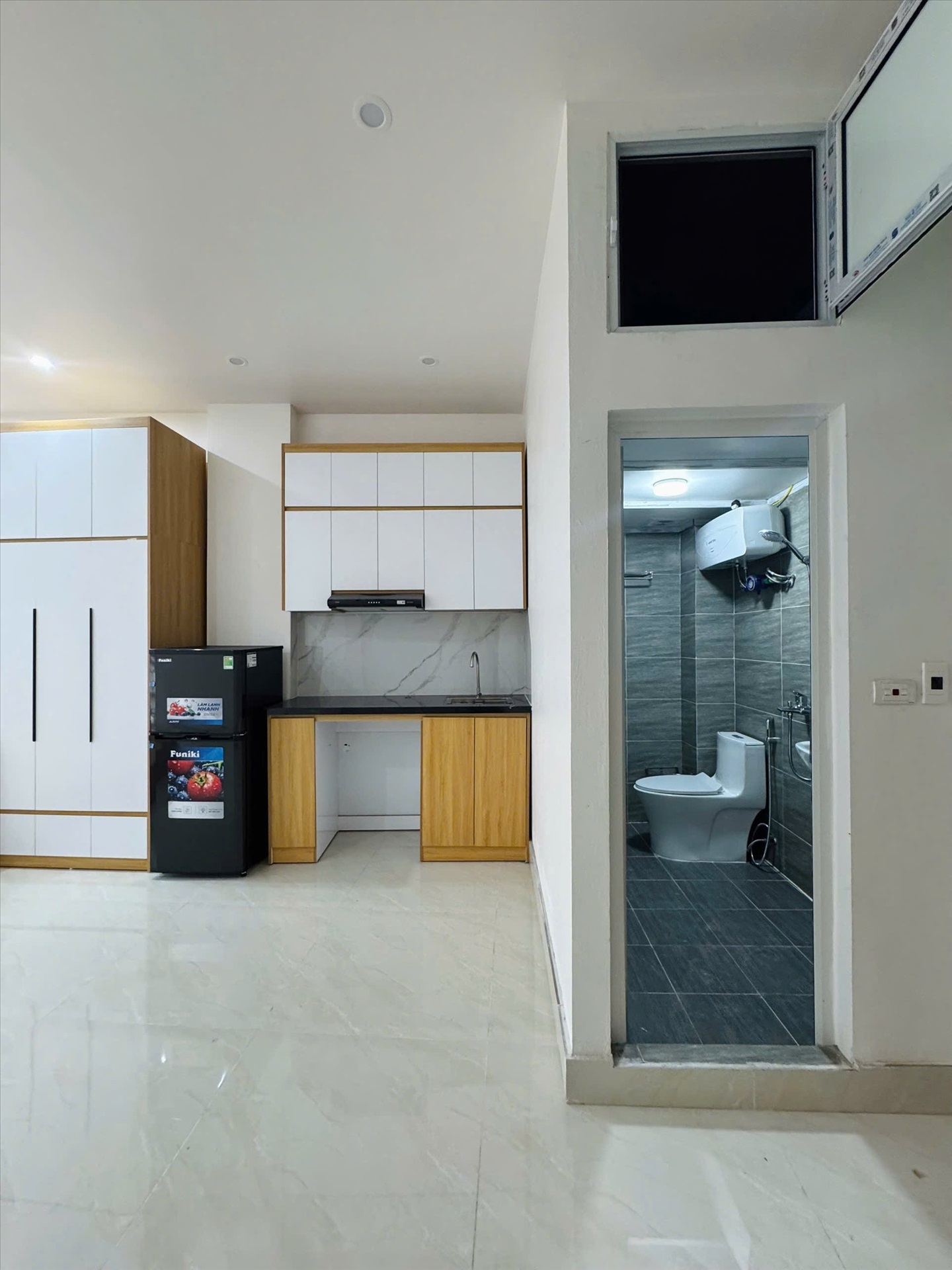 Phòng trọ Studio 35m2 tại Friends Team 1 Khương Đình - Thanh Xuân - Phòng bếp