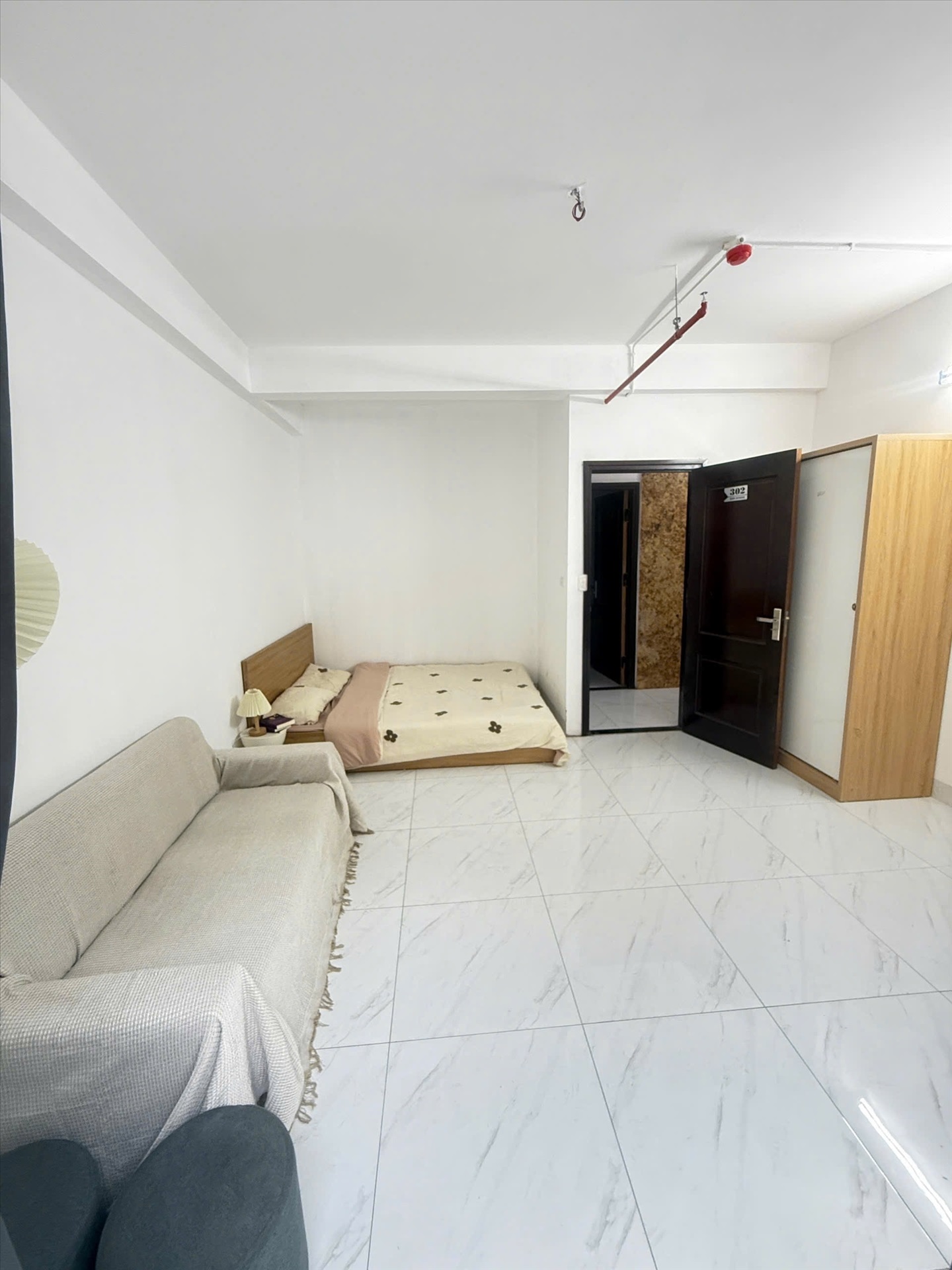 Phòng trọ Studio 35m2 tại VNFI House Mễ Trì Thượng  - Nam Từ Liêm - Phòng ngủ