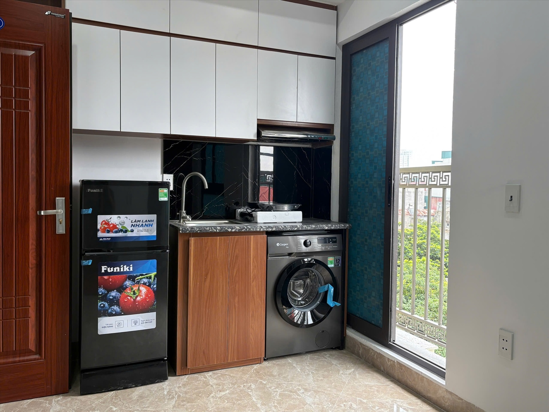 Phòng trọ Studio 24m2 tại Sunshine Giáp Nhất - Thanh Xuân - Phòng bếp