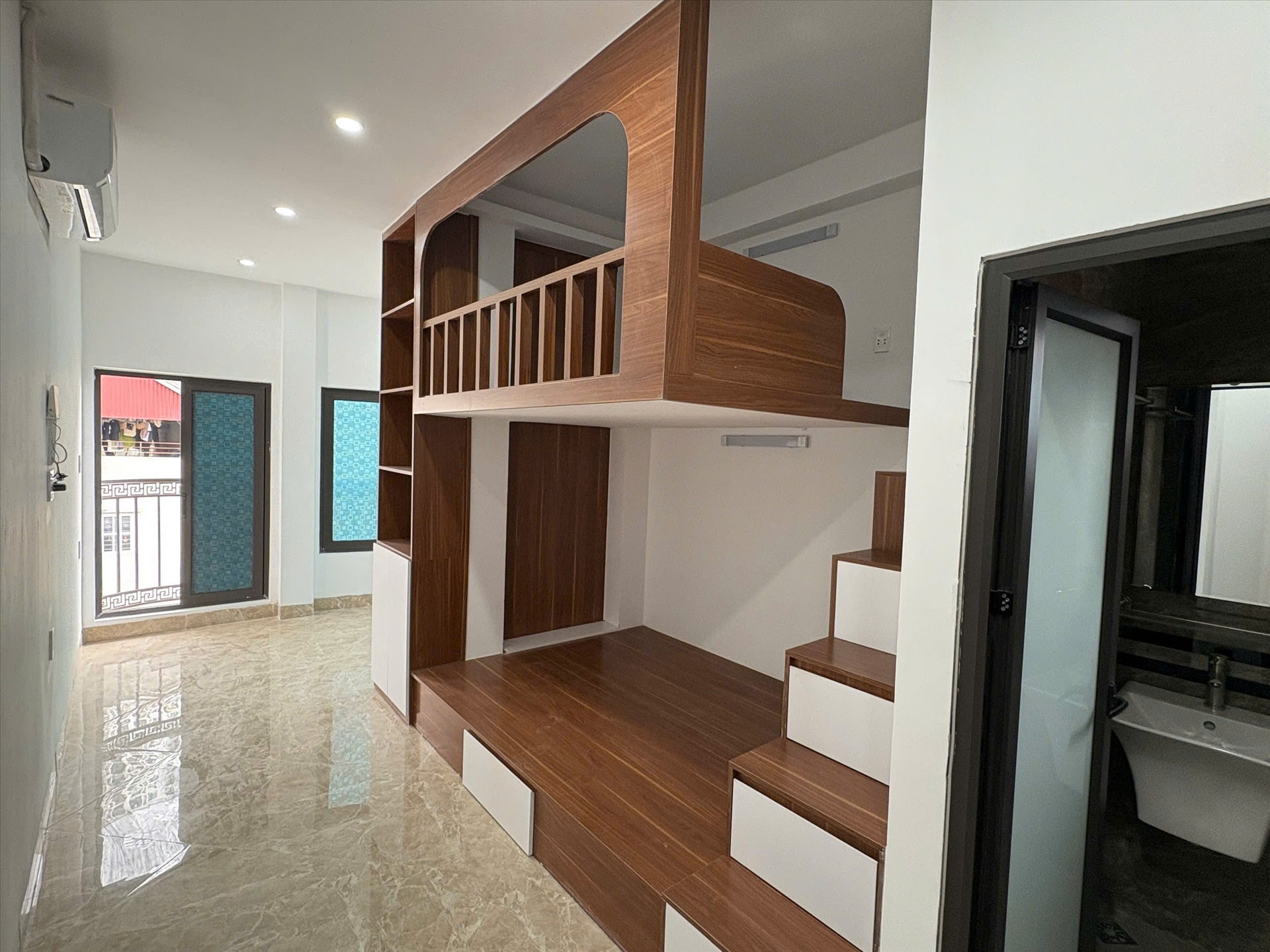 Phòng trọ Studio 24m2 tại Sunshine Giáp Nhất - Thanh Xuân - Phòng ngủ