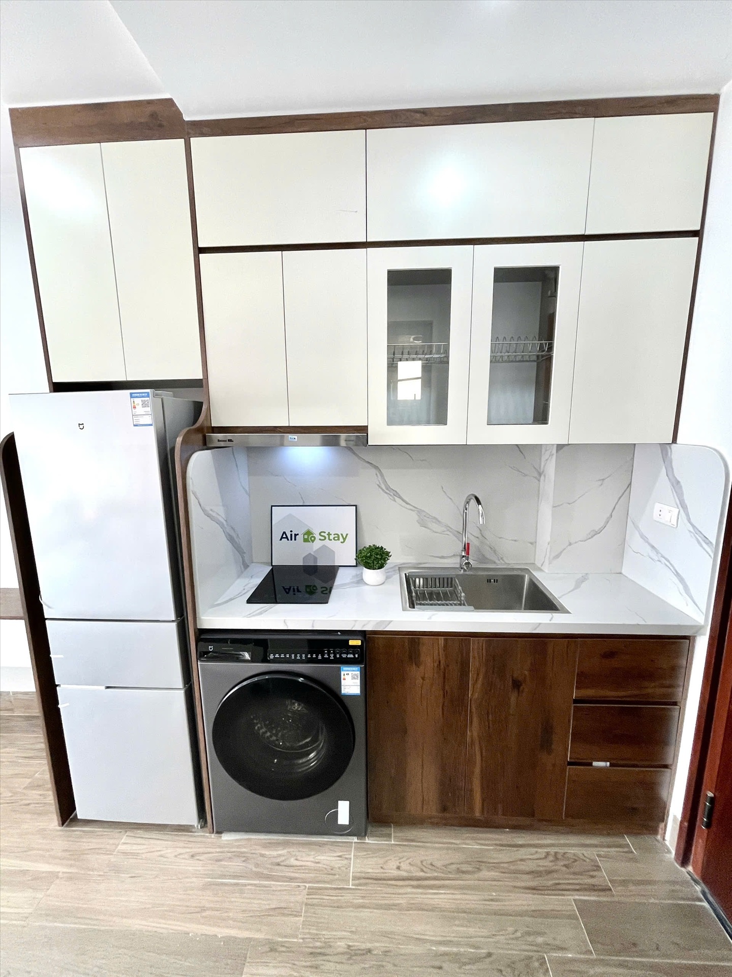 Phòng trọ Studio 30m2 tại Airstay Chợ Khâm Thiên - Đông Đa - Phòng bếp