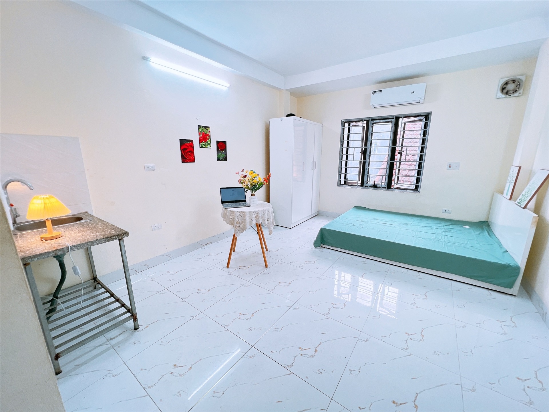 Phòng trọ Studio 25m2 tại Happy Homes 1 Trần Bình - Cầu Giấy - Phòng ngủ