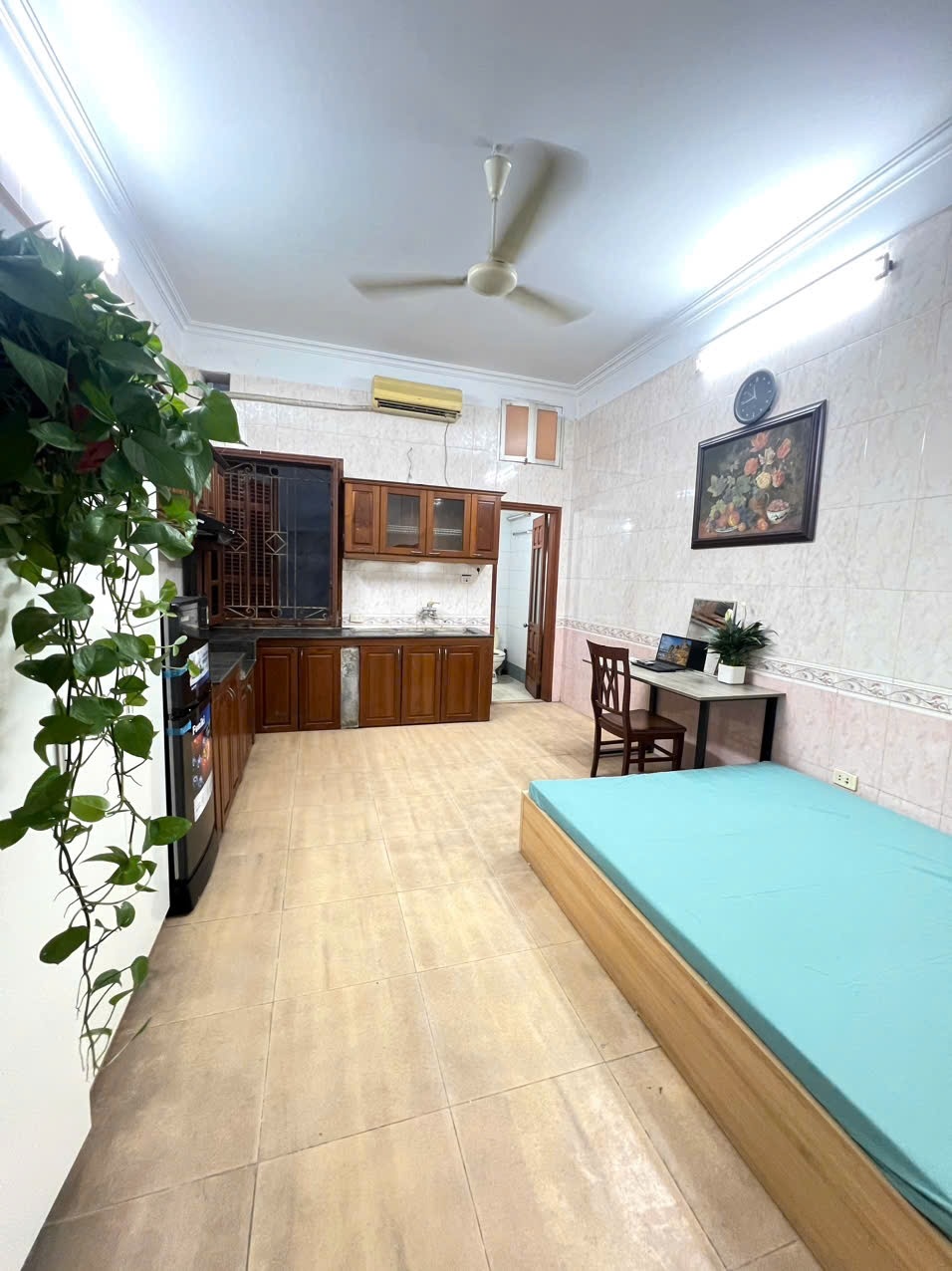 Phòng trọ Studio 25m2 tại NT House Nguyễn Khuyến - Đống Đa - Phòng ngủ