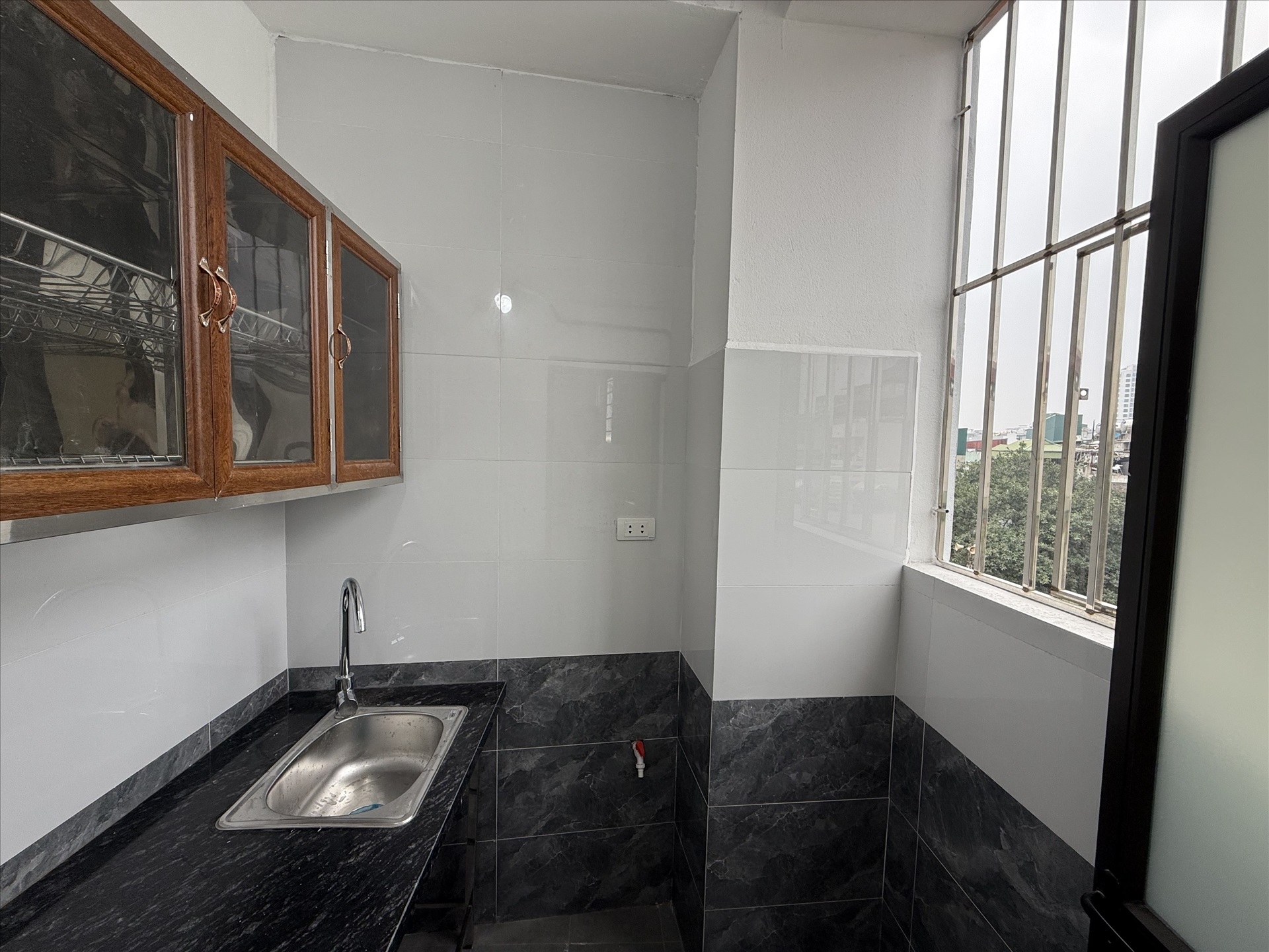 Phòng trọ Studio 28m2 tại Shome 1 Phú Mỹ - Nam Từ Liêm - Phòng bếp