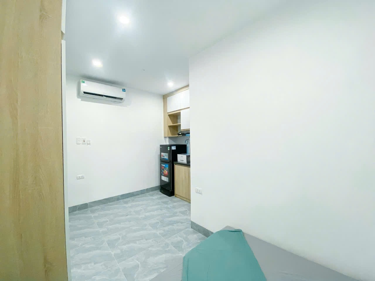 Phòng trọ Studio 18m2 tại Shome Trần Cung - Cầu Giấy - Phòng bếp