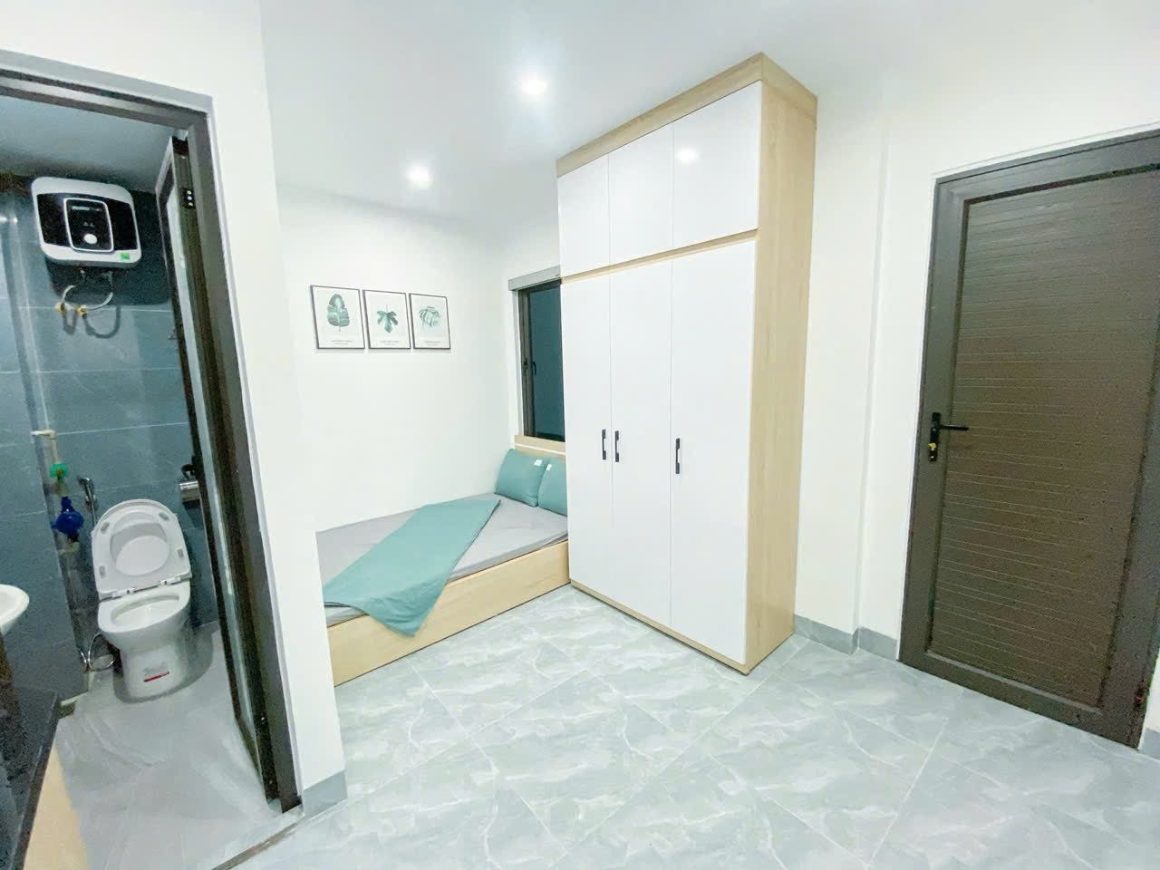 Phòng trọ Studio 18m2 tại Shome Trần Cung - Cầu Giấy - Phòng ngủ