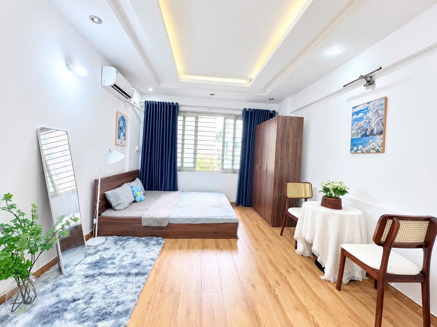 Phòng trọ Studio 25m2 tại Time House 2 Thụy Khuê - Tây Hồ - Phòng ngủ