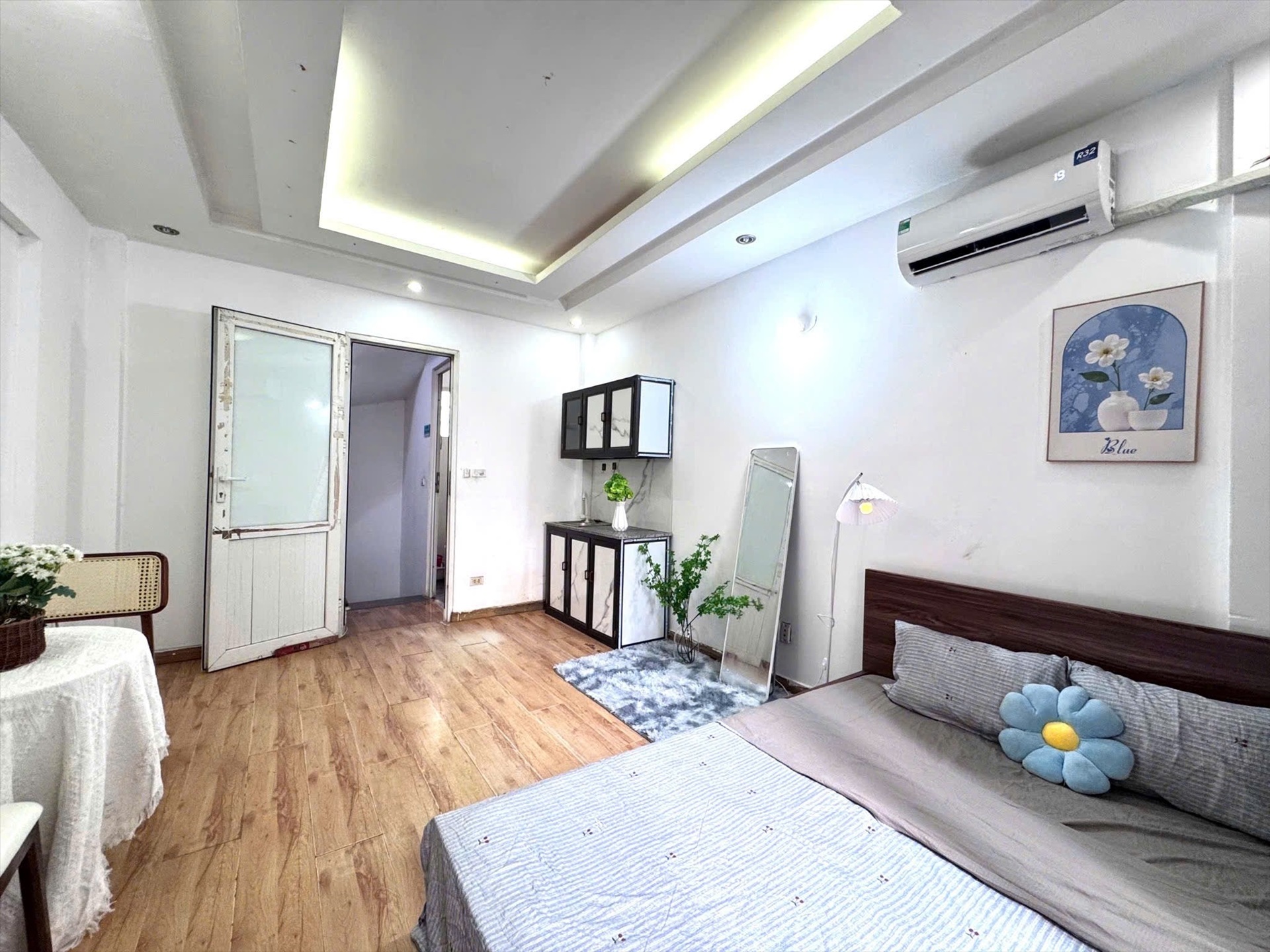 Phòng trọ Studio 25m2 tại Time House 2 Thụy Khuê - Tây Hồ - Phòng ngủ