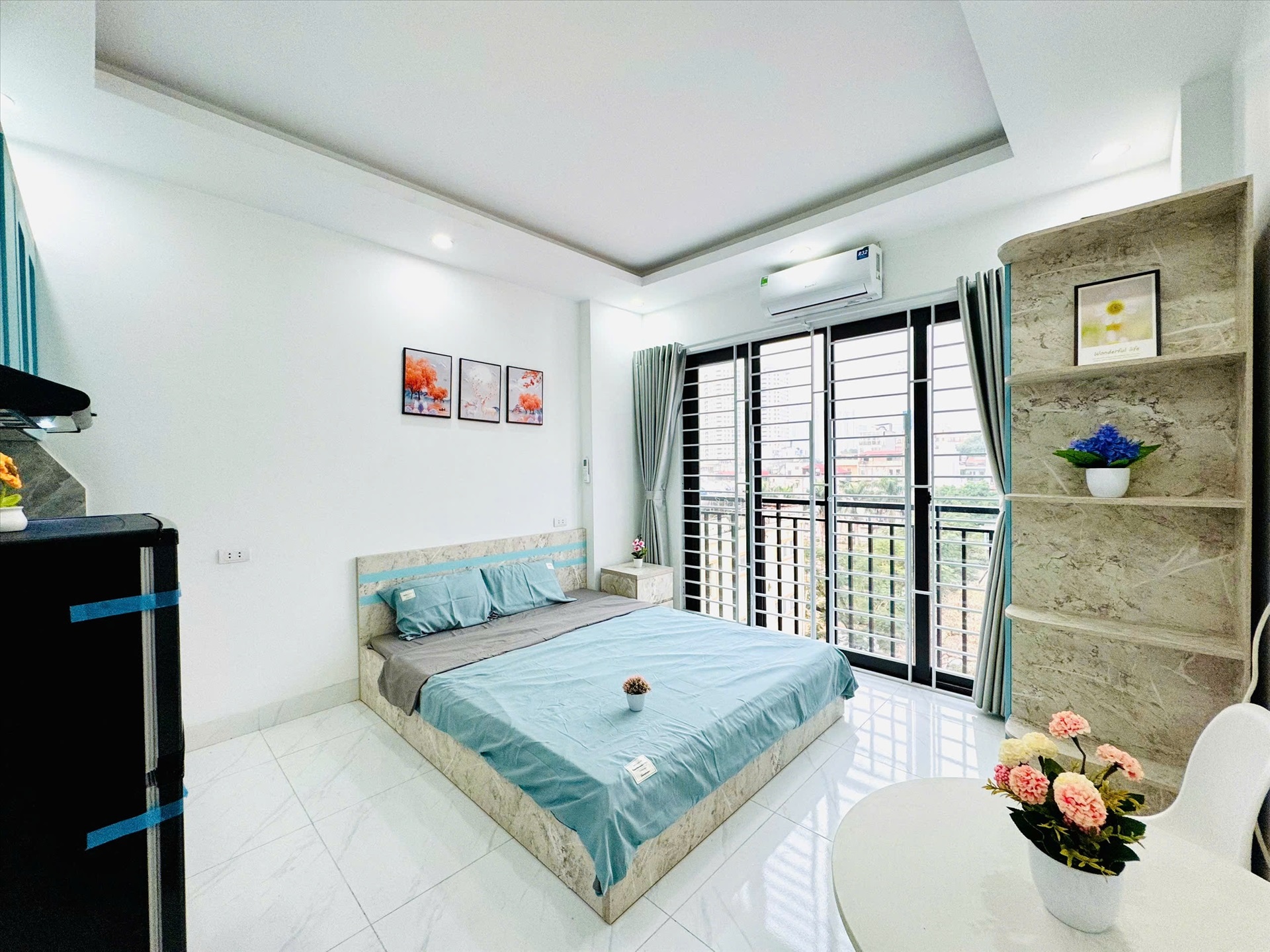 Phòng trọ Studio 25m2 tại Vihome Plus Vũ Hữu - Thanh Xuân - Phòng ngủ
