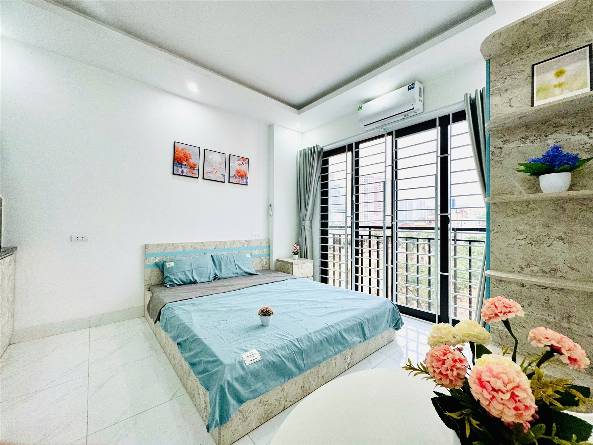 Phòng trọ Studio 25m2 tại Vihome Plus Vũ Hữu - Thanh Xuân - Phòng ngủ