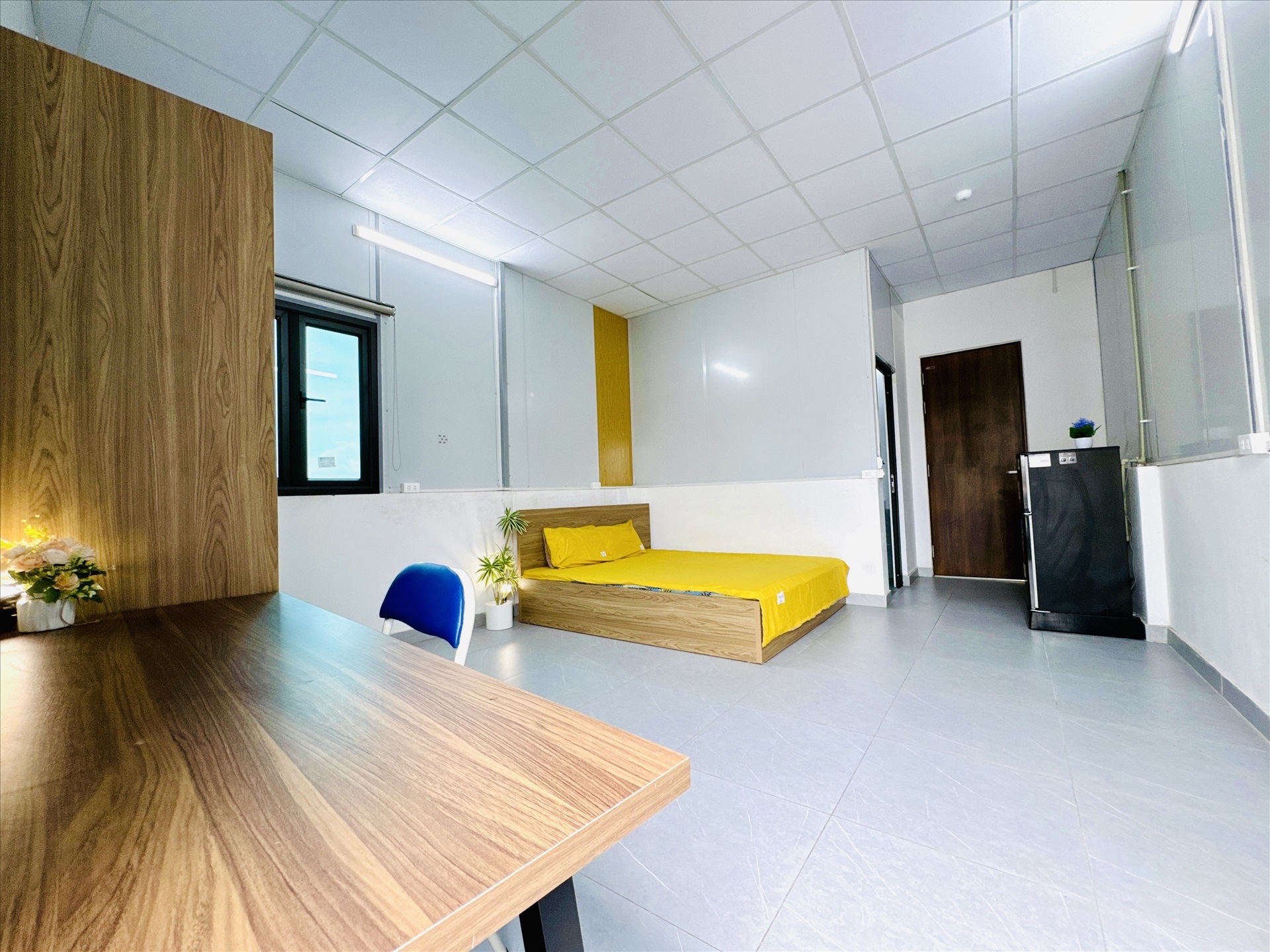 Phòng trọ Studio 25m2 tại Vihome Plus Đại Từ - Hoàng Mai - Phòng ngủ