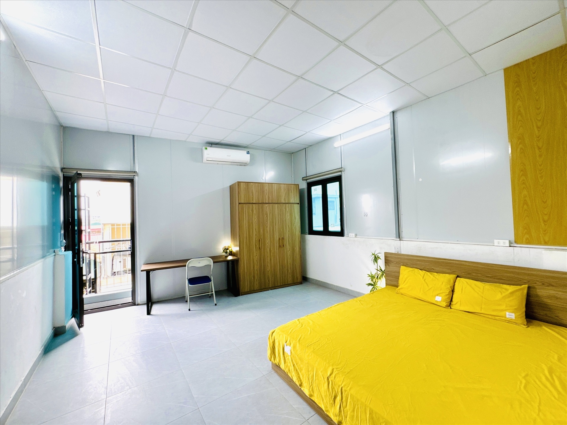 Phòng trọ Studio 25m2 tại Vihome Plus Đại Từ - Hoàng Mai - Phòng ngủ