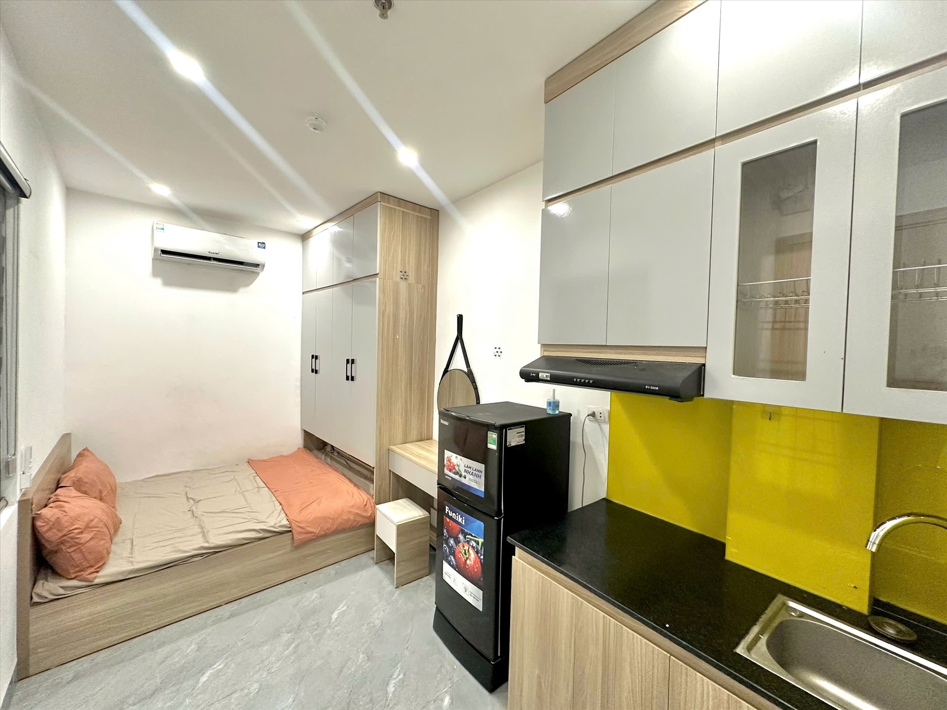 Phòng trọ Studio 18m2 tại Shome Xuân Đỉnh - Bắc Từ Liêm - Phòng ngủ