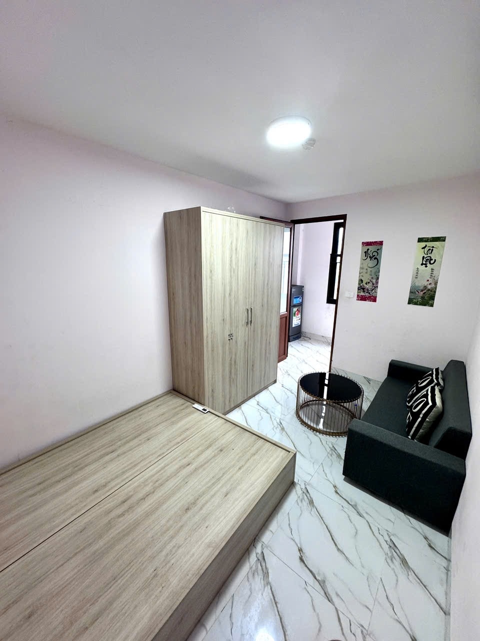 Phòng trọ Studio 15m2 tại Shome Văn Hương - Đống Đa - Phòng ngủ