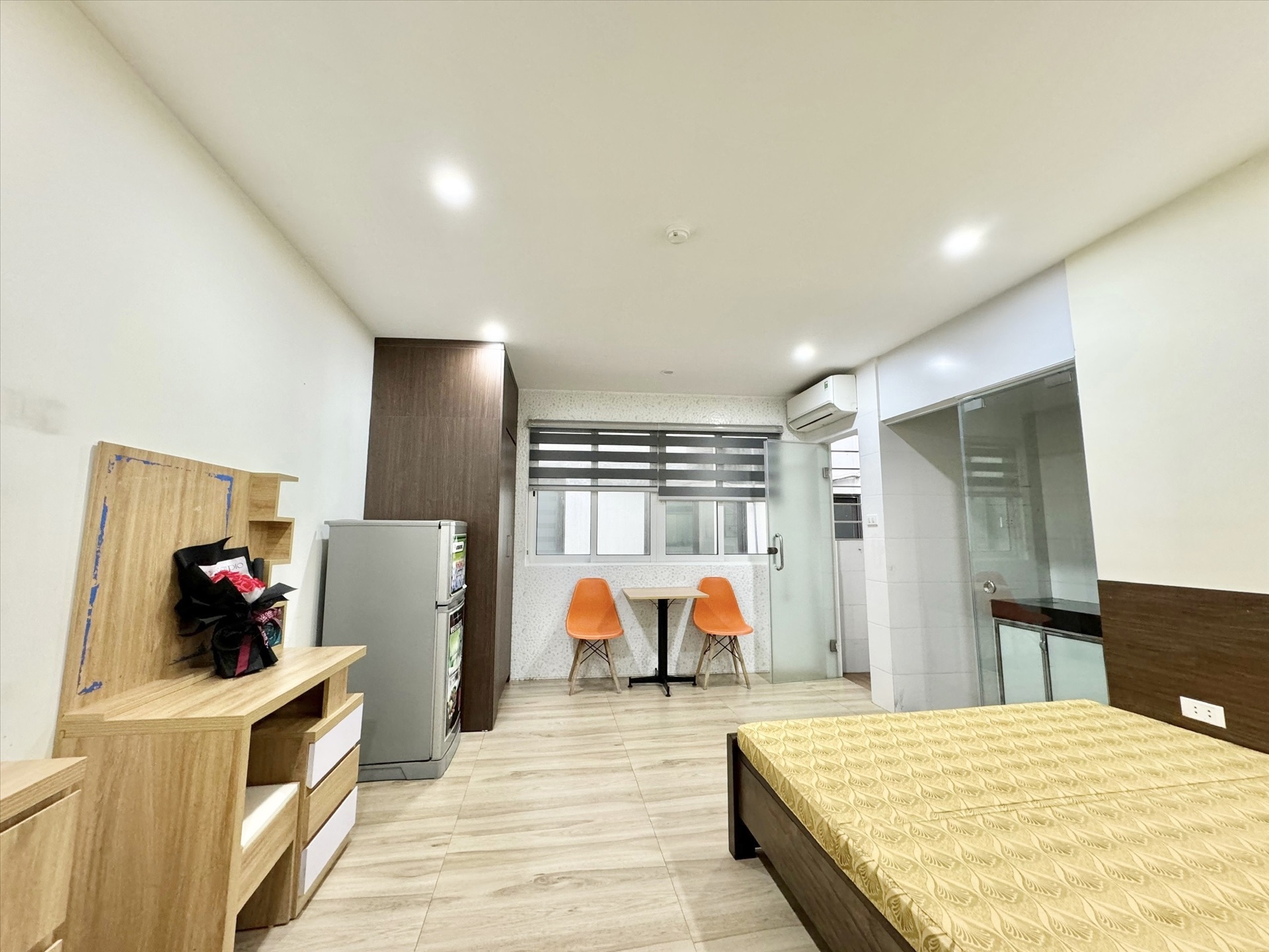 Phòng trọ Studio 25m2 tại HP Land 1 Trần Hữu Tước - Đống Đa - Phòng ngủ