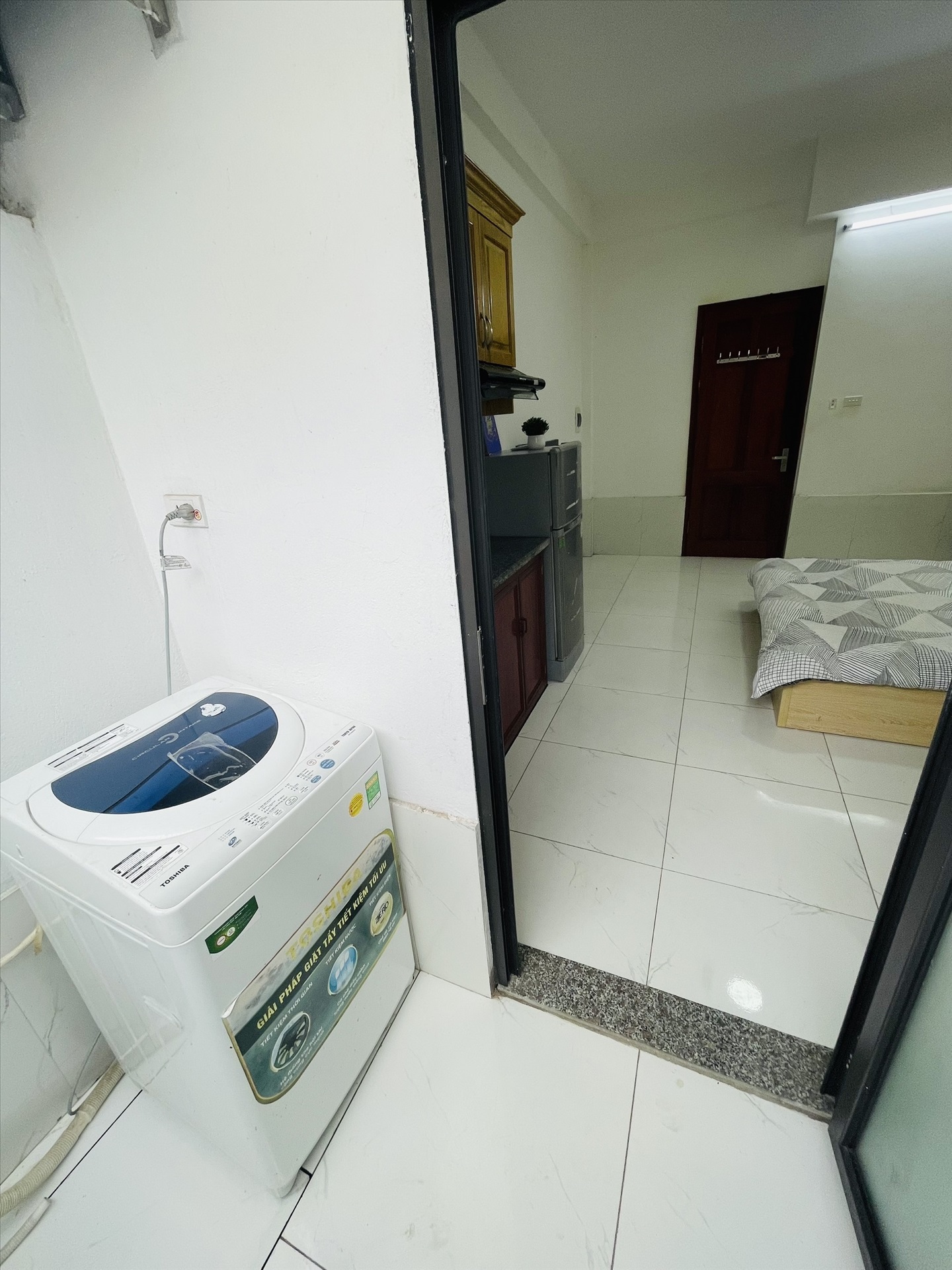Phòng trọ Studio 25m2 tại Airstay Hồ Ba Mẫu - Đống Đa - Phòng ngủ