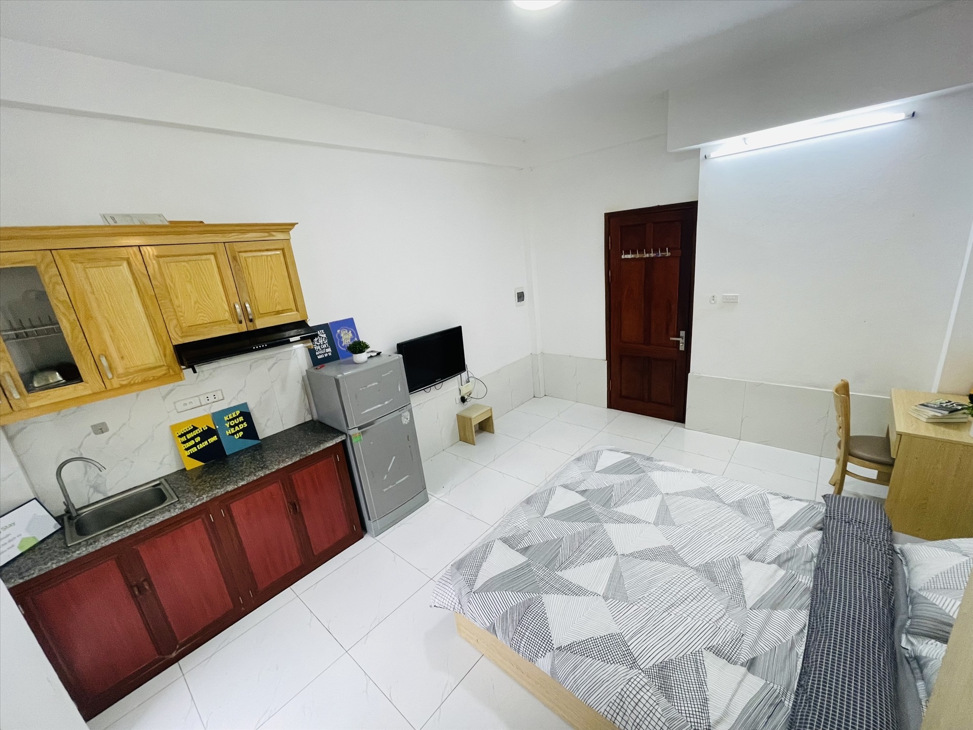 Phòng trọ Studio 25m2 tại Airstay Hồ Ba Mẫu - Đống Đa - Phòng ngủ